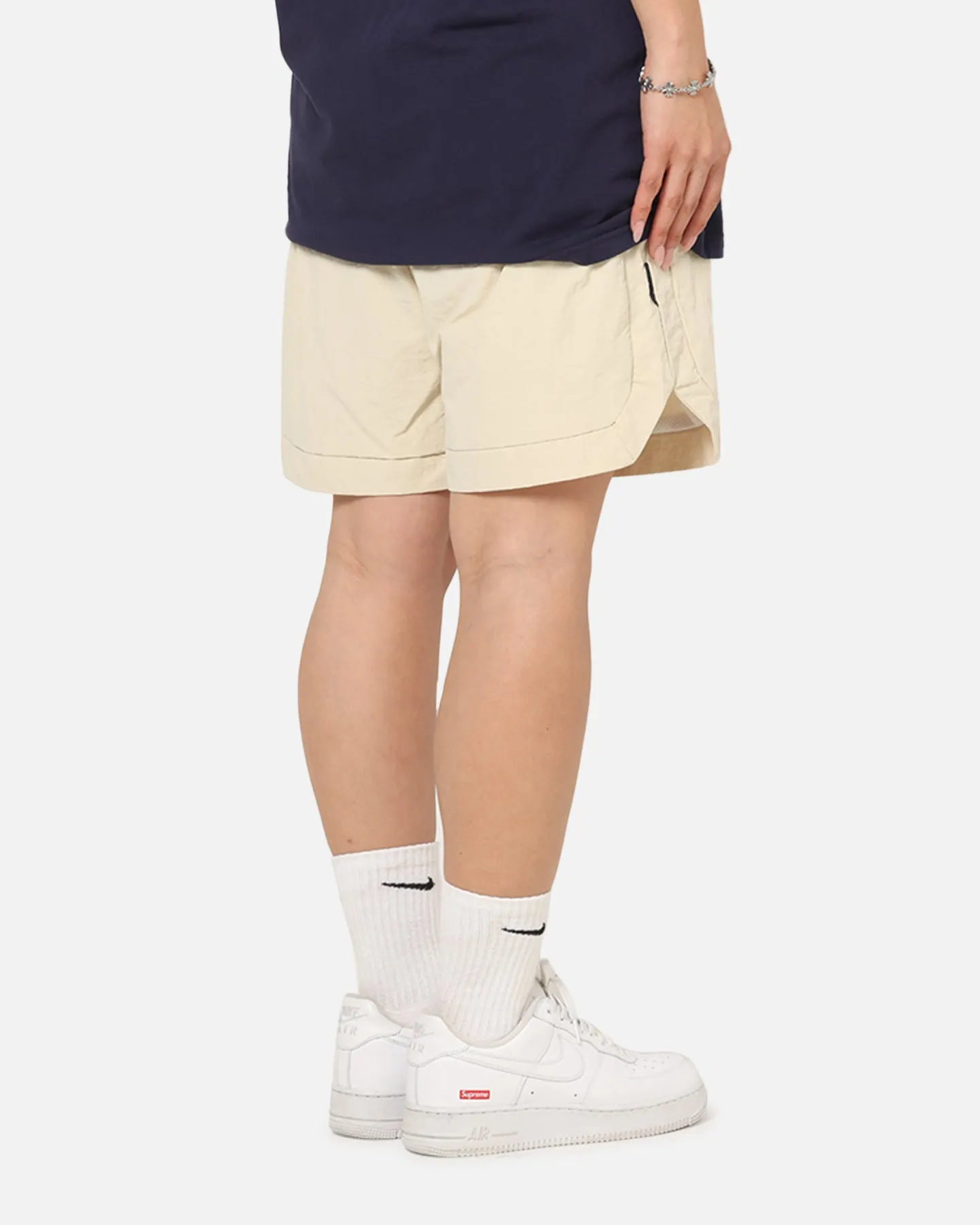 All Day Comfort Effortless Look Saint Morta Gothic Monogram Nylon Shorts Dirty Blonde