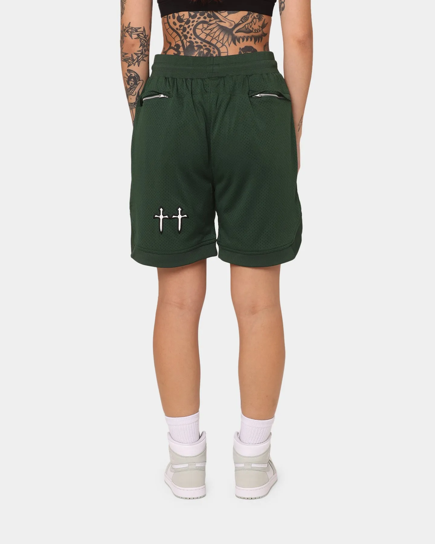 Saint Morta Graves Basketball Shorts Dark Green Cycling shorts Zero Chafe Construction