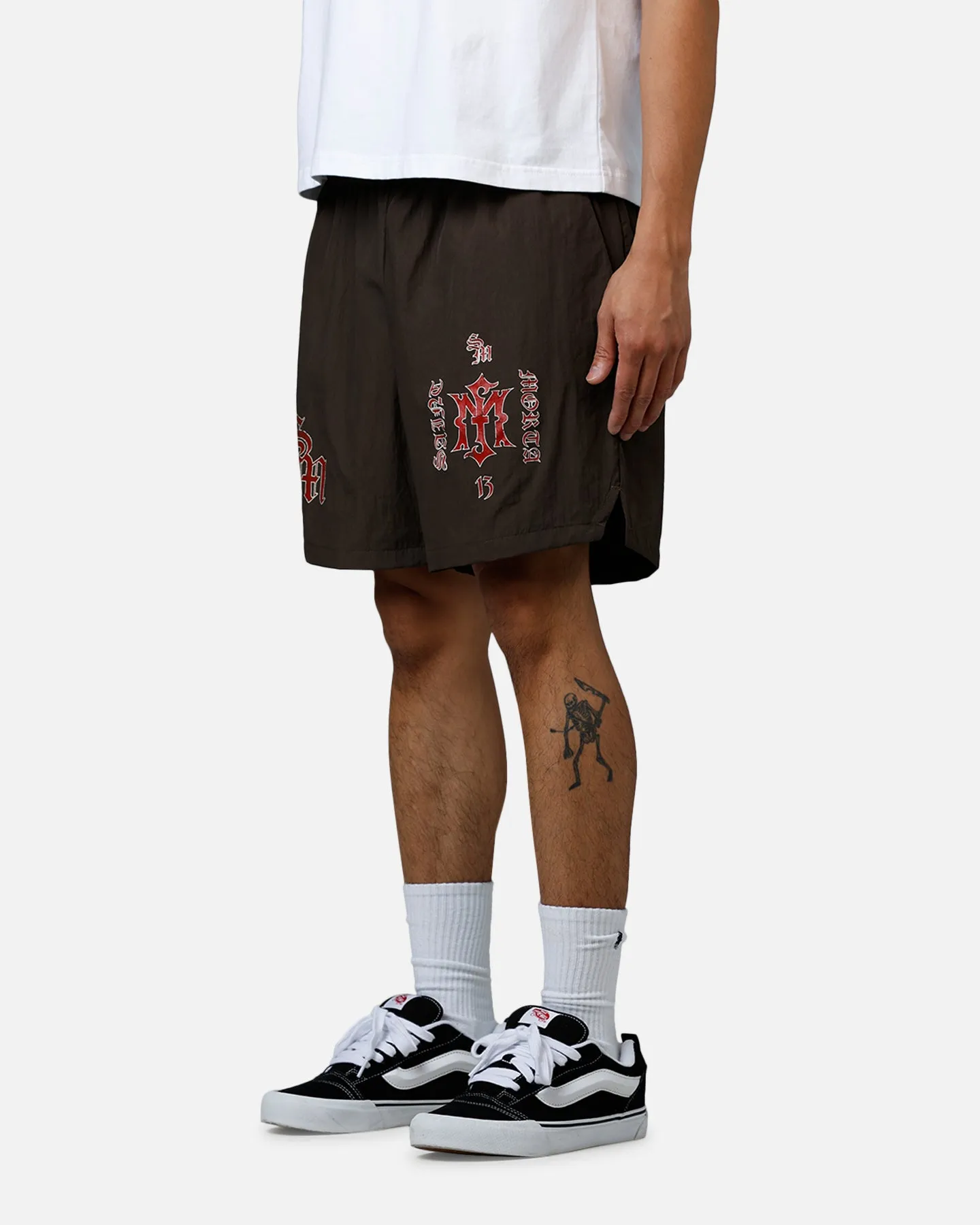 Saint Morta Hardcore Nylon Shorts Dark Brown Outdoor Use