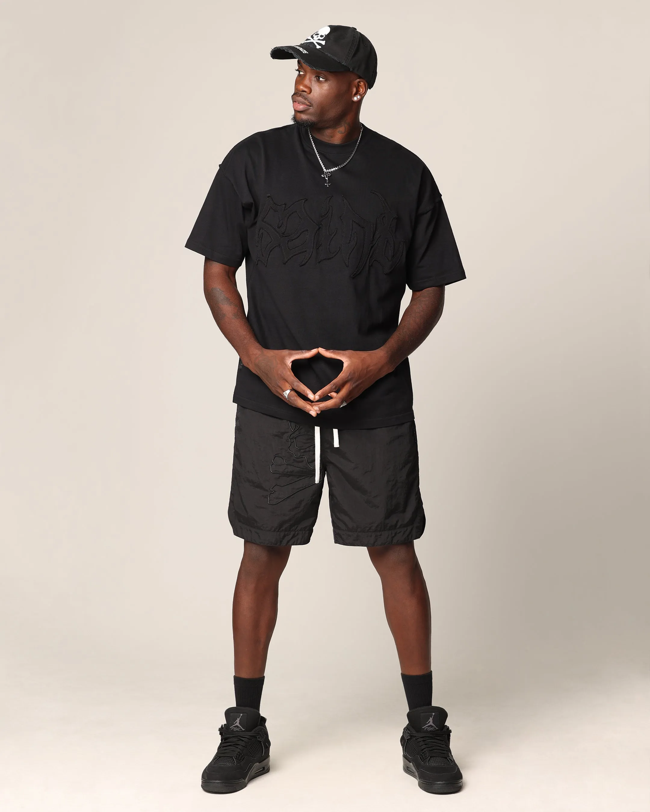 Saint Morta Hellfire Shorts Black Sporty Vibe Wear Flexible Motion