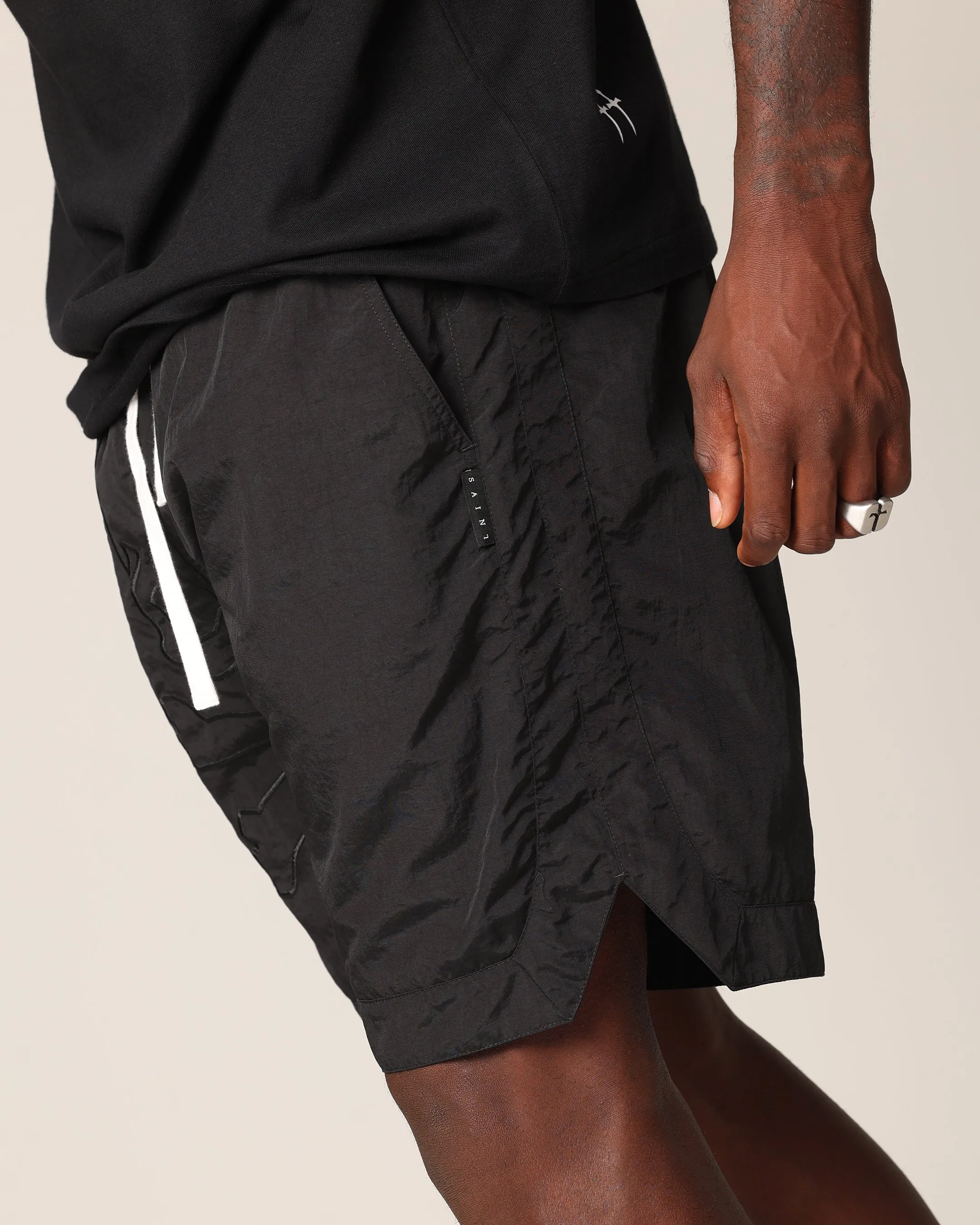 Light Comfort Flex Fit Design Saint Morta Hellfire Shorts Black