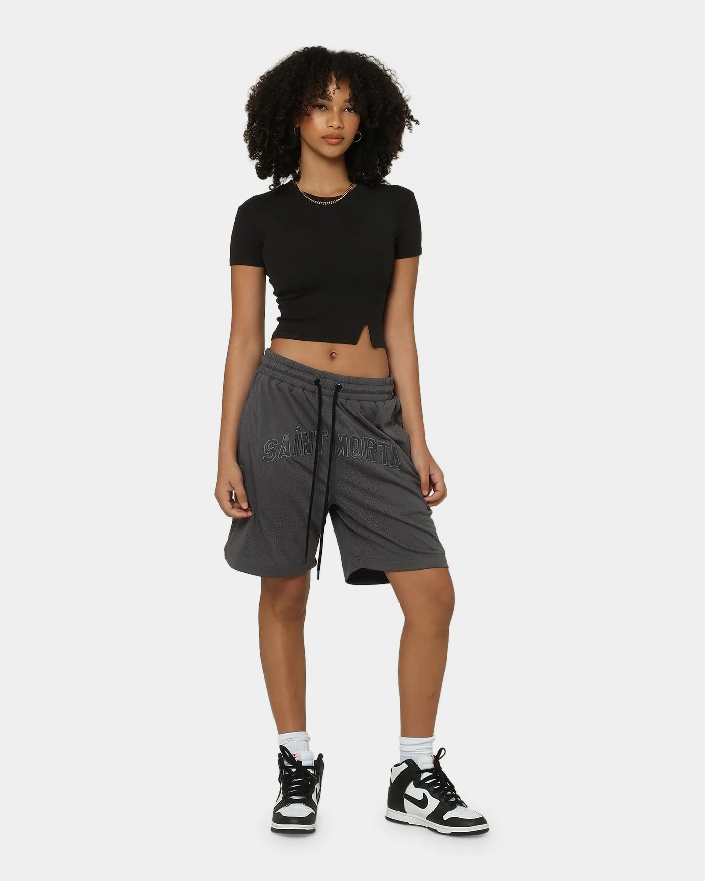 Athletic Wear light feel Saint Morta Kingdom Basketball Shorts Dark Grey