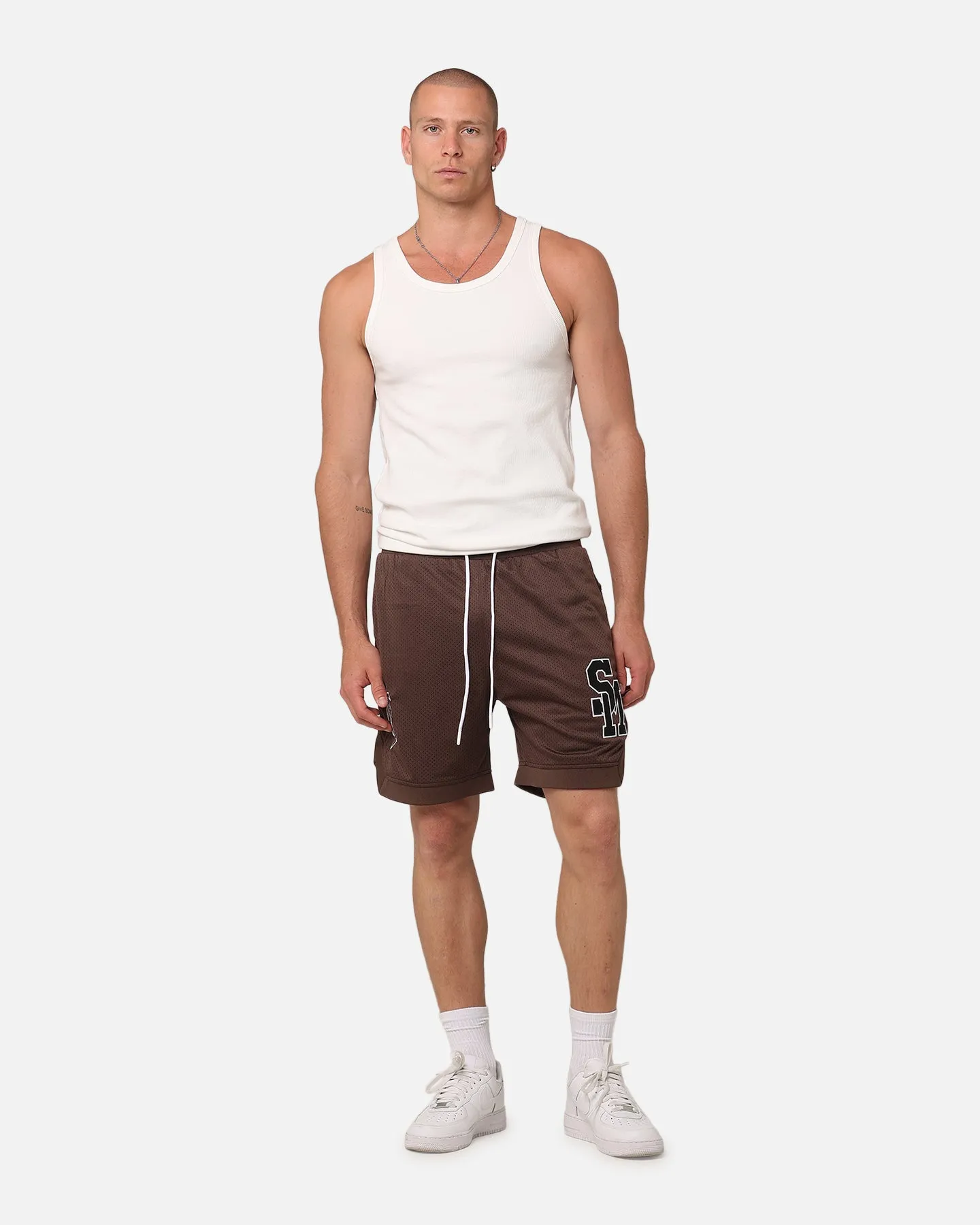 Saint Morta La Rambla Basketball Shorts Dark Brown Durable Material Sporty Vibe Wear