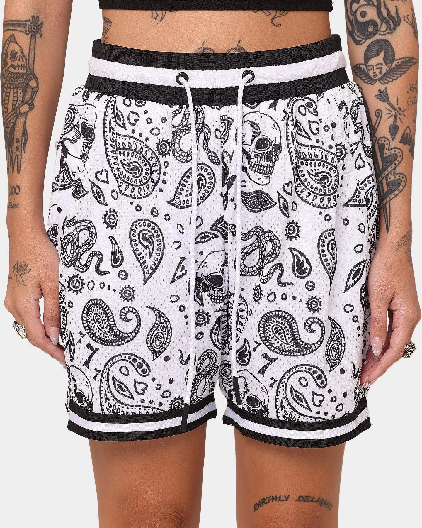 home renovation Saint Morta Paisley Olympus Ball Shorts White/Black