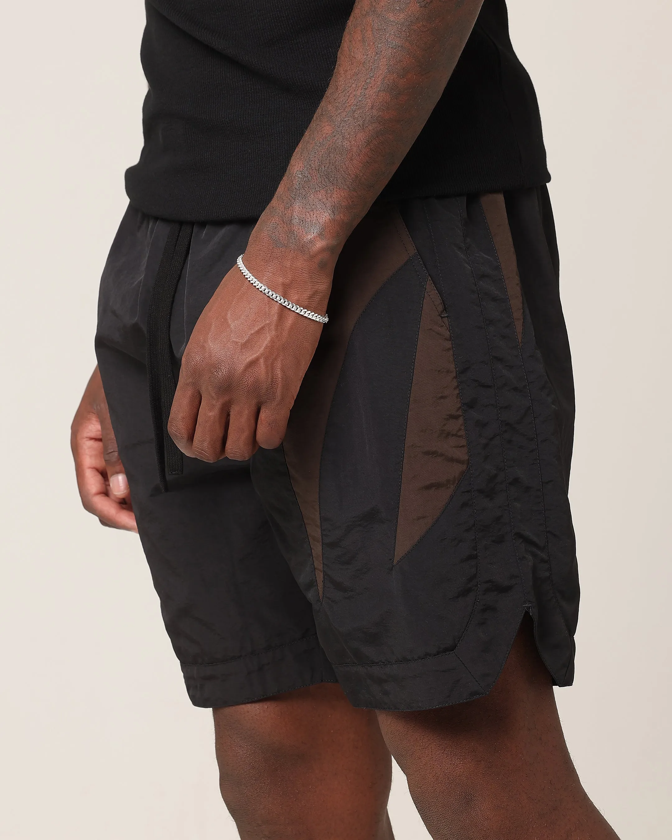 Relaxed Waistband Saint Morta Rage Nylon Shorts Black/Brown