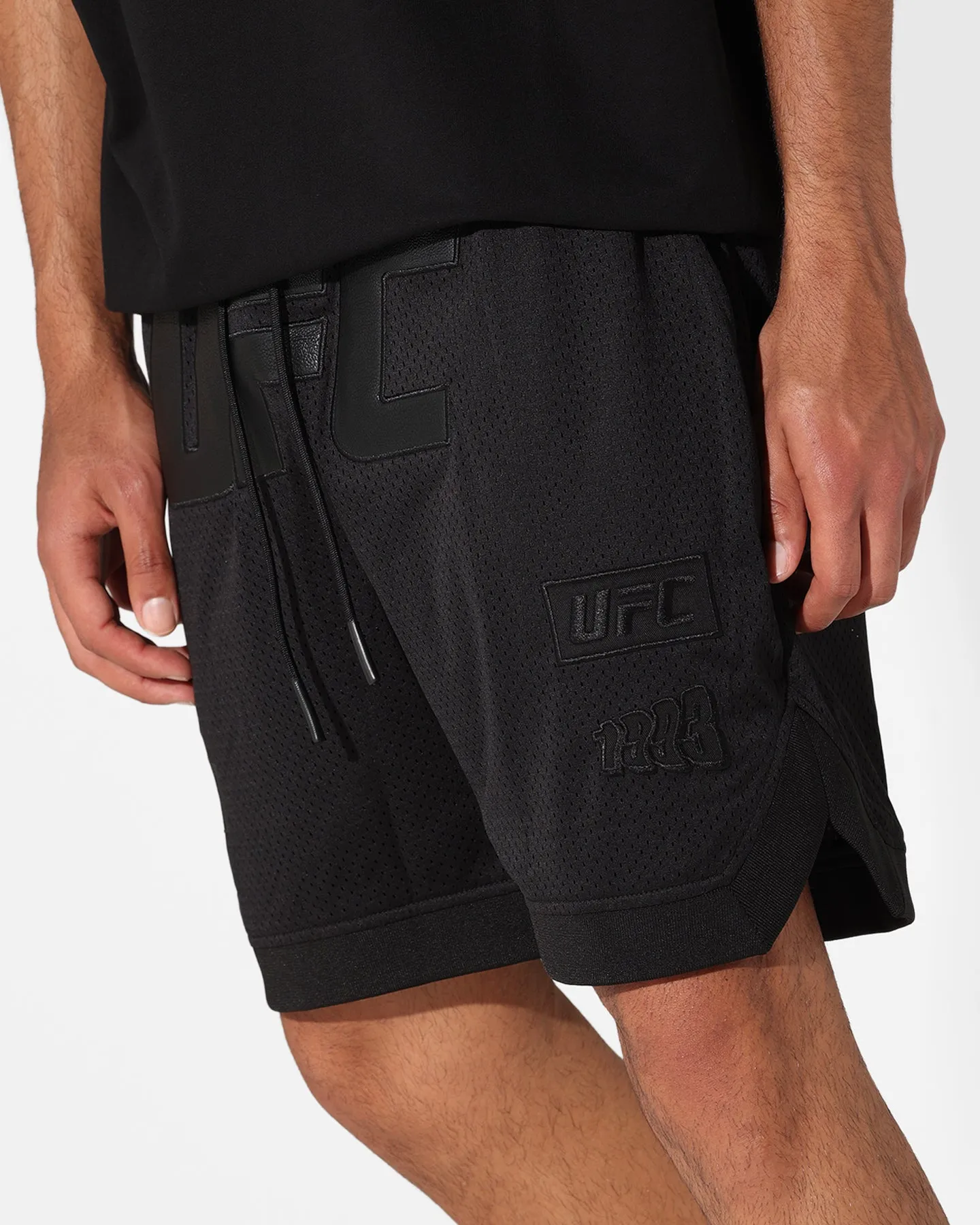 Saint Morta X UFC Basketball Shorts Black UV Protective Coating school wear
