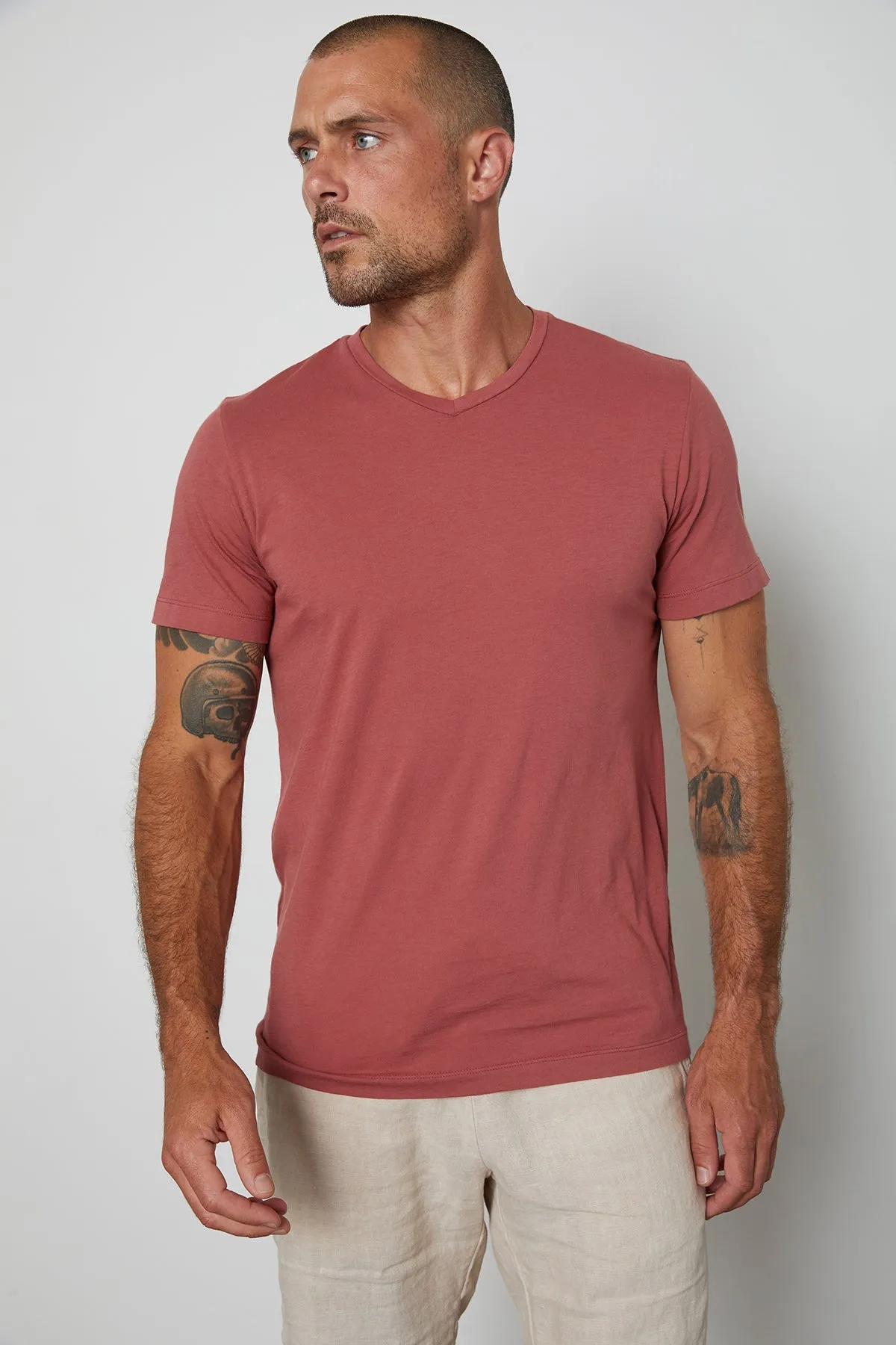 SAMSEN WHISPER CLASSIC V-NECK TEE Lightweight Wear