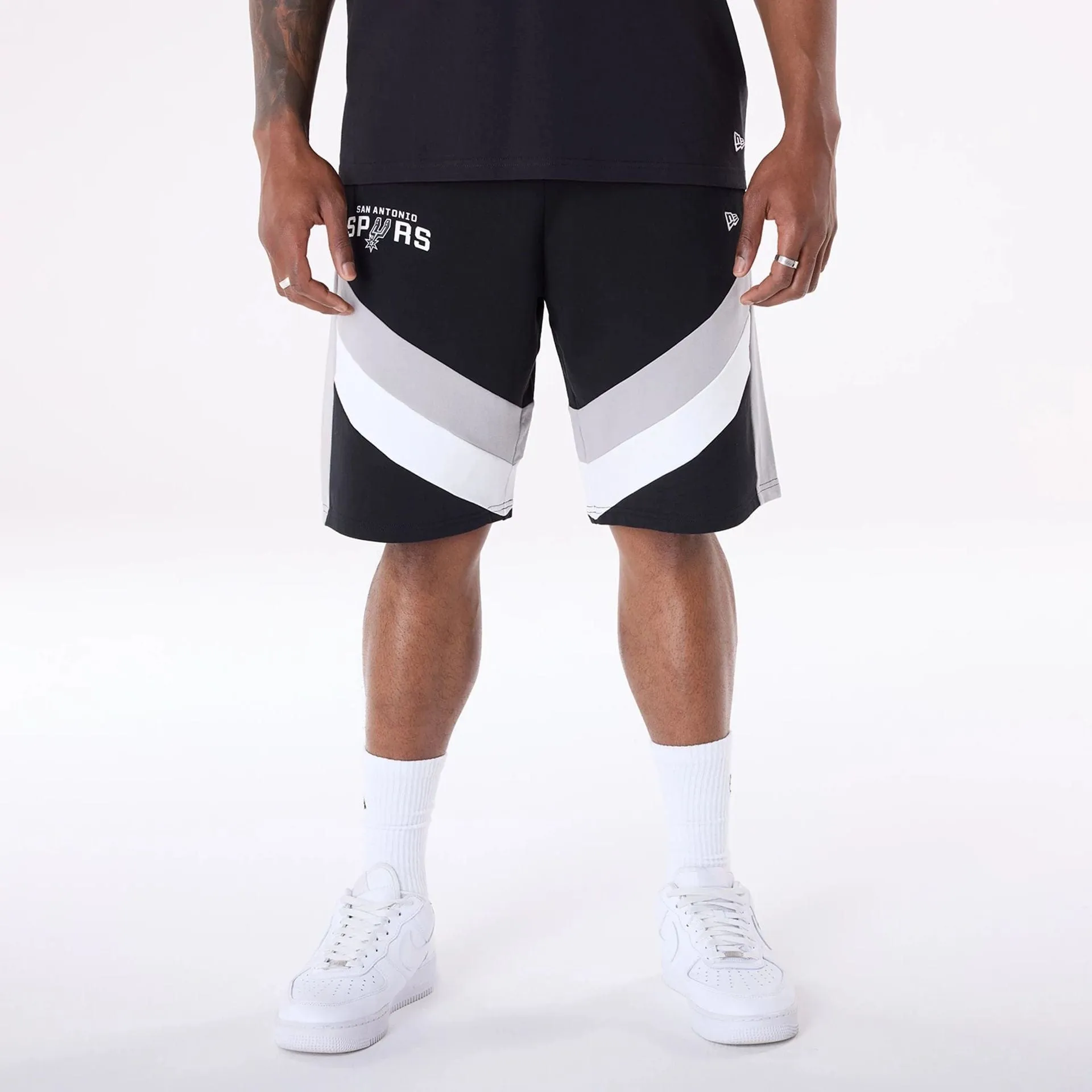 Stain-Resistant Warm Day Outfit San Antonio Spurs NBA Panel Black Shorts