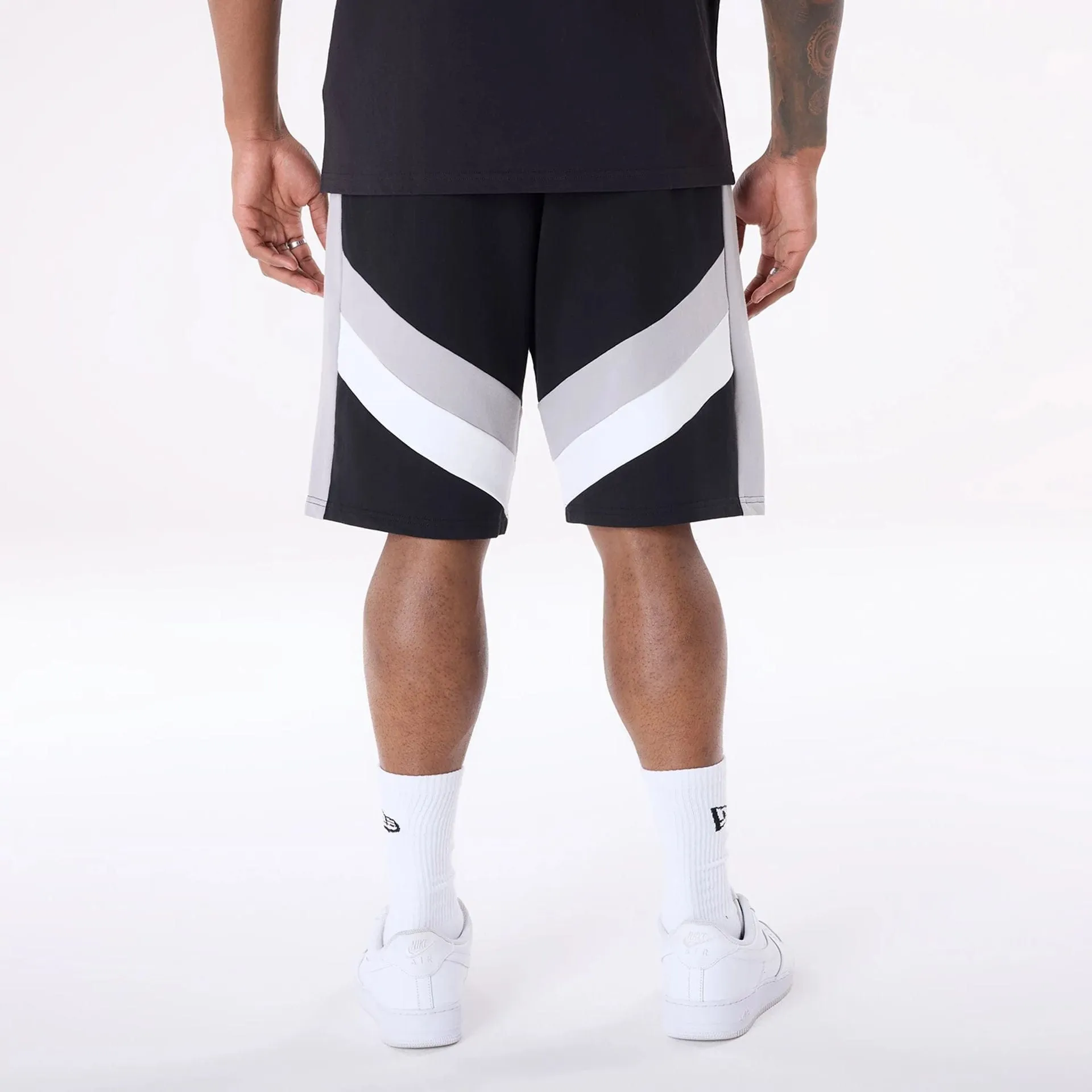 San Antonio Spurs NBA Panel Black Shorts loafers Warm Day