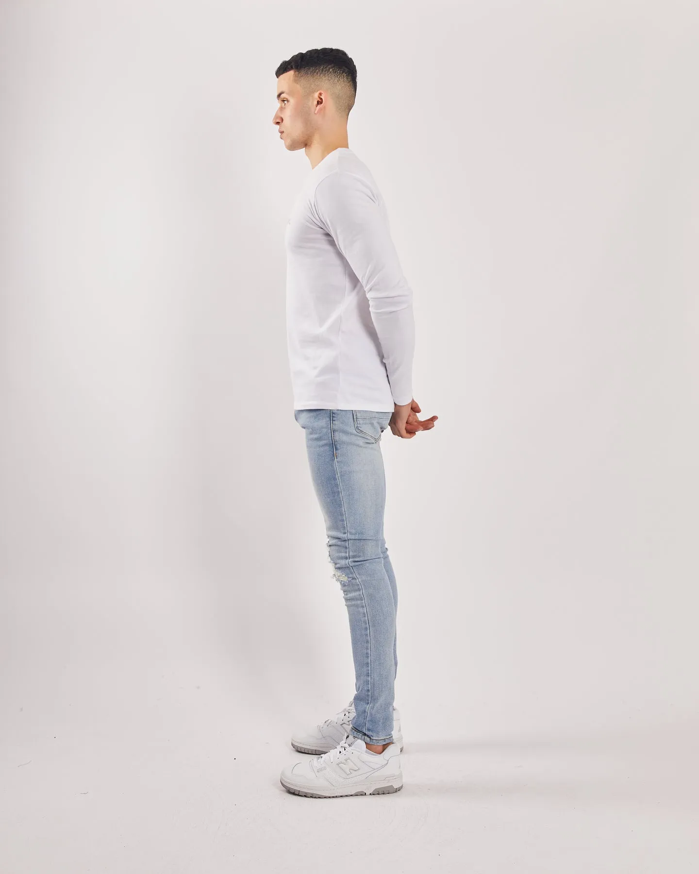 Saxon Skinny Fit Ocean Blue Outfit Routine