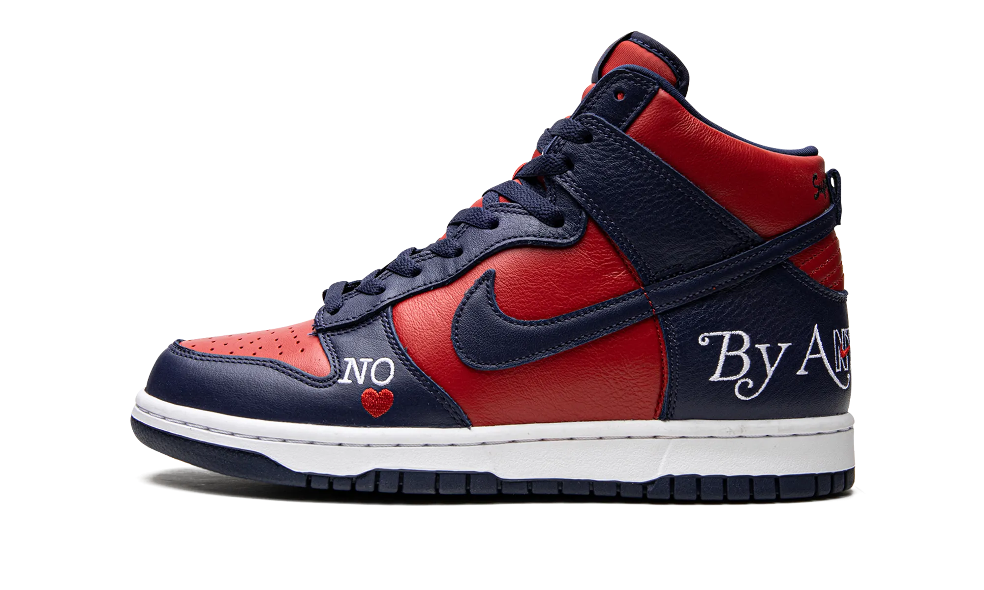 SB Dunk High "Supreme - By Any Means - Navy/Red" Ultra Soft Collar Padding