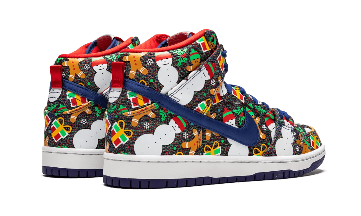 SB Dunk High TRD QS "Ugly Christmas Sweater" Grass Step