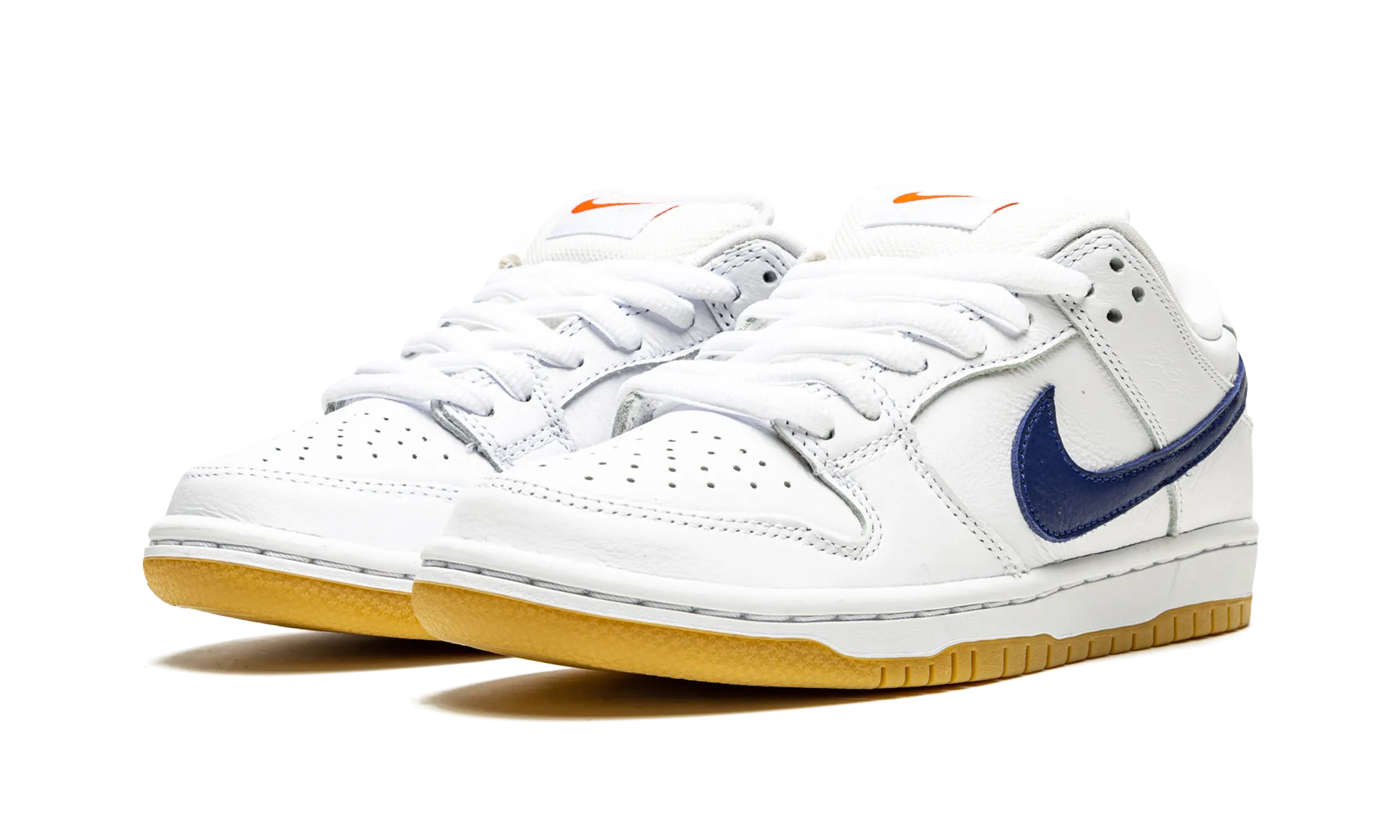 SB Dunk Low Pro Iso "Orange Label - White / Navy" Arch Support Technology