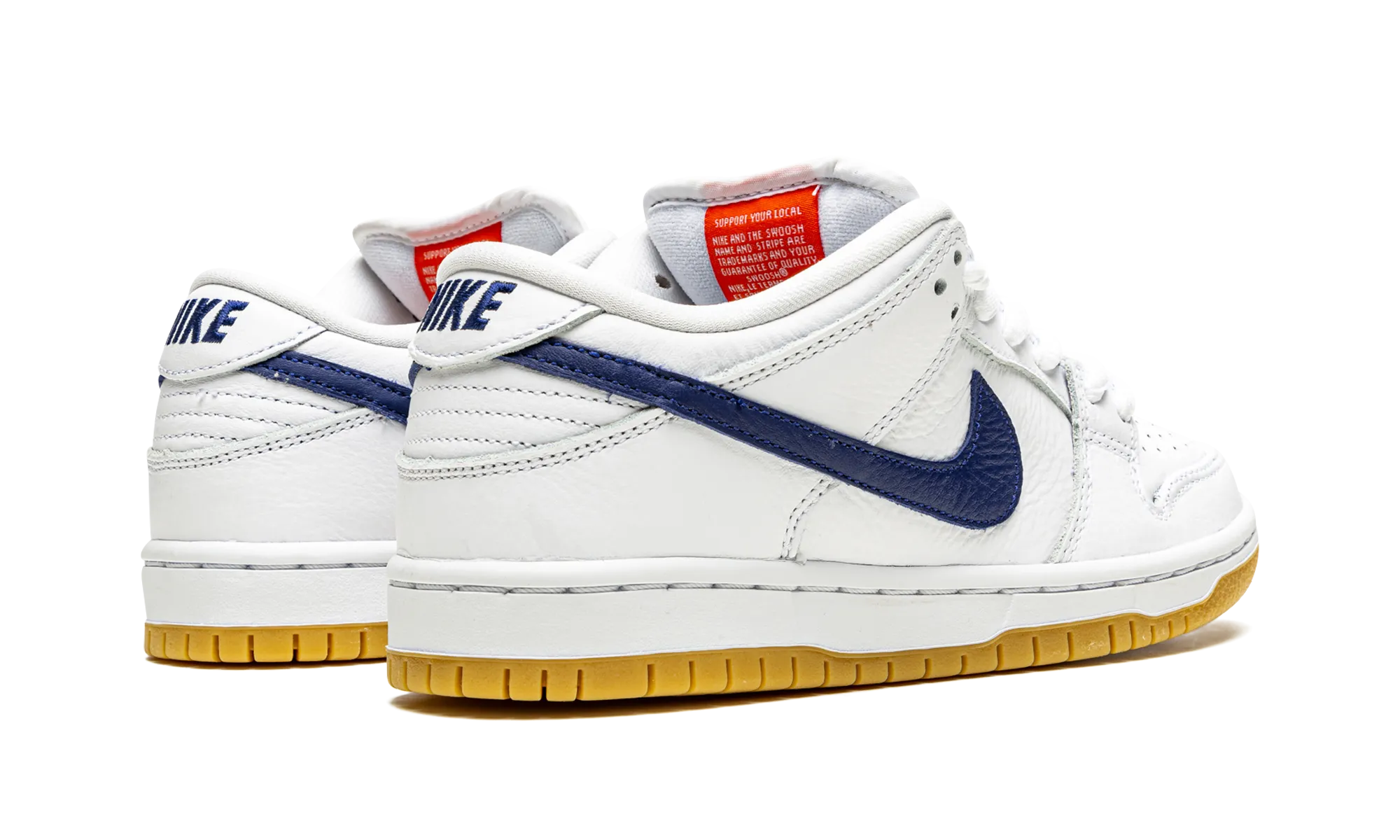 Bridge Jog Slip Proof SB Dunk Low Pro Iso "Orange Label - White / Navy"