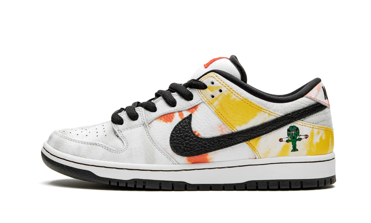 Bare Wear Feet Ease SB Dunk Low "Tie-Dye Rayguns 2019 - White"