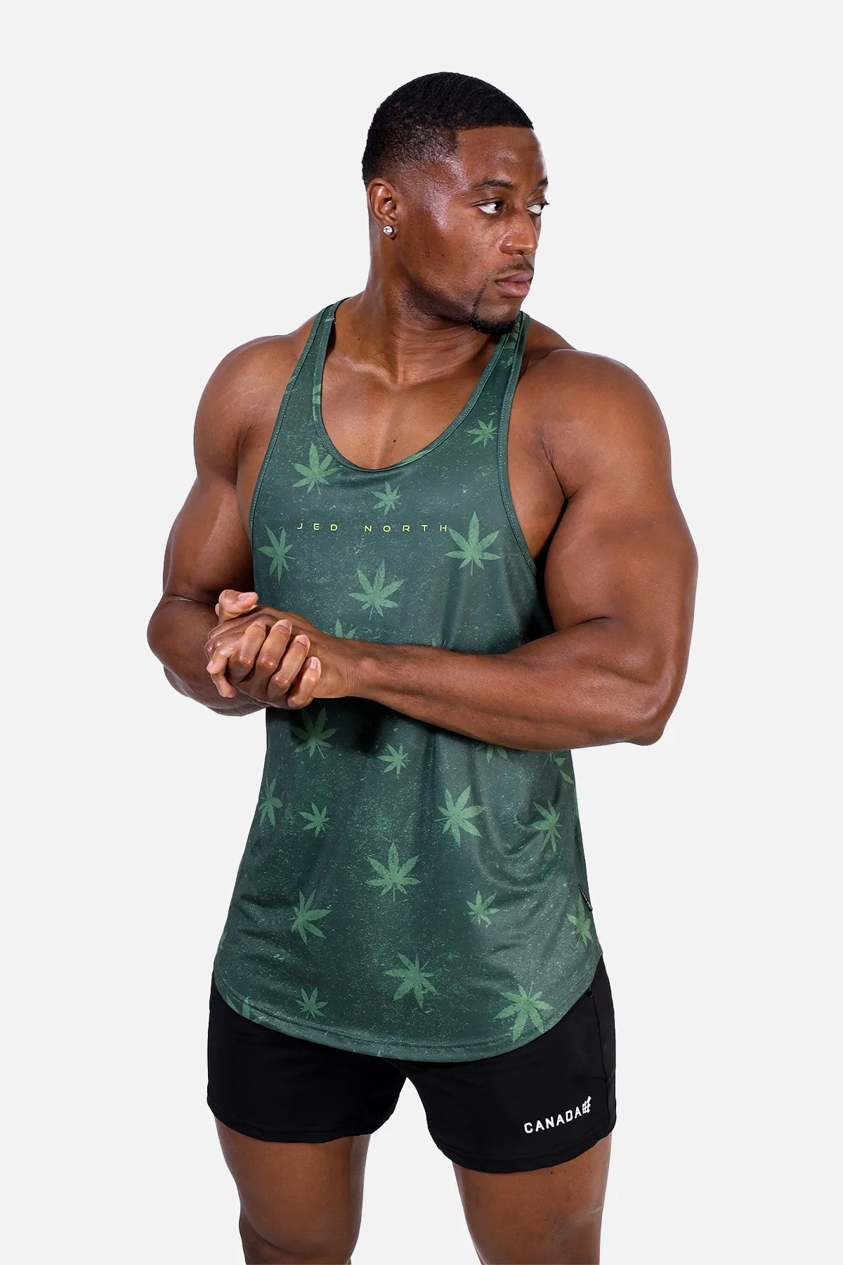 Graphic Muscle Stringer - Weed high end market users