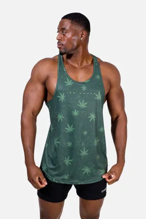 Airflow Channel Design camouflage color Graphic Muscle Stringer - Weed