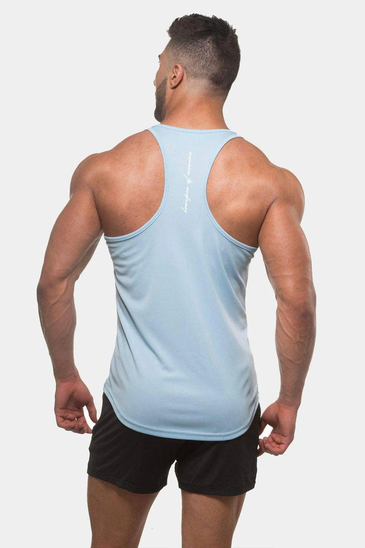 Remote control low performance Fast-Dry Bodybuilding Workout Stringer - Light Blue