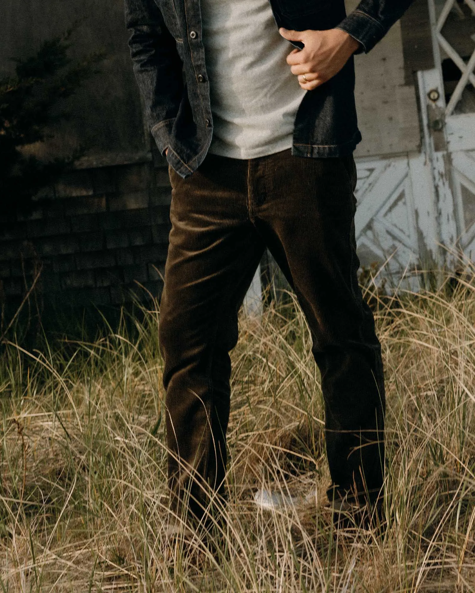 Core Fit ThermalRegulatingLining The Carnegie Pant in Fatigue Olive Corduroy