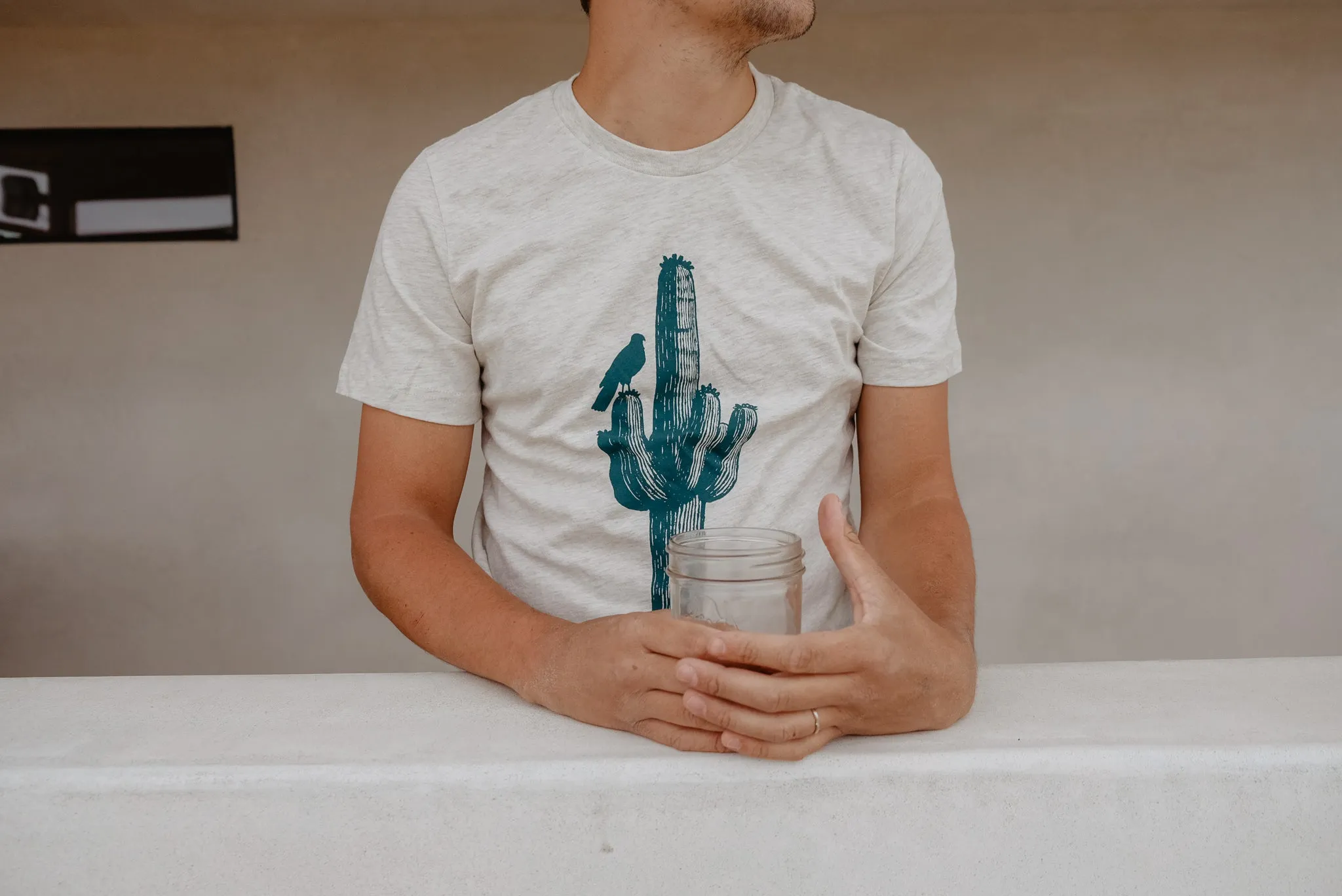 skinny but not tight Soft Cotton Feel Saguaro Tee