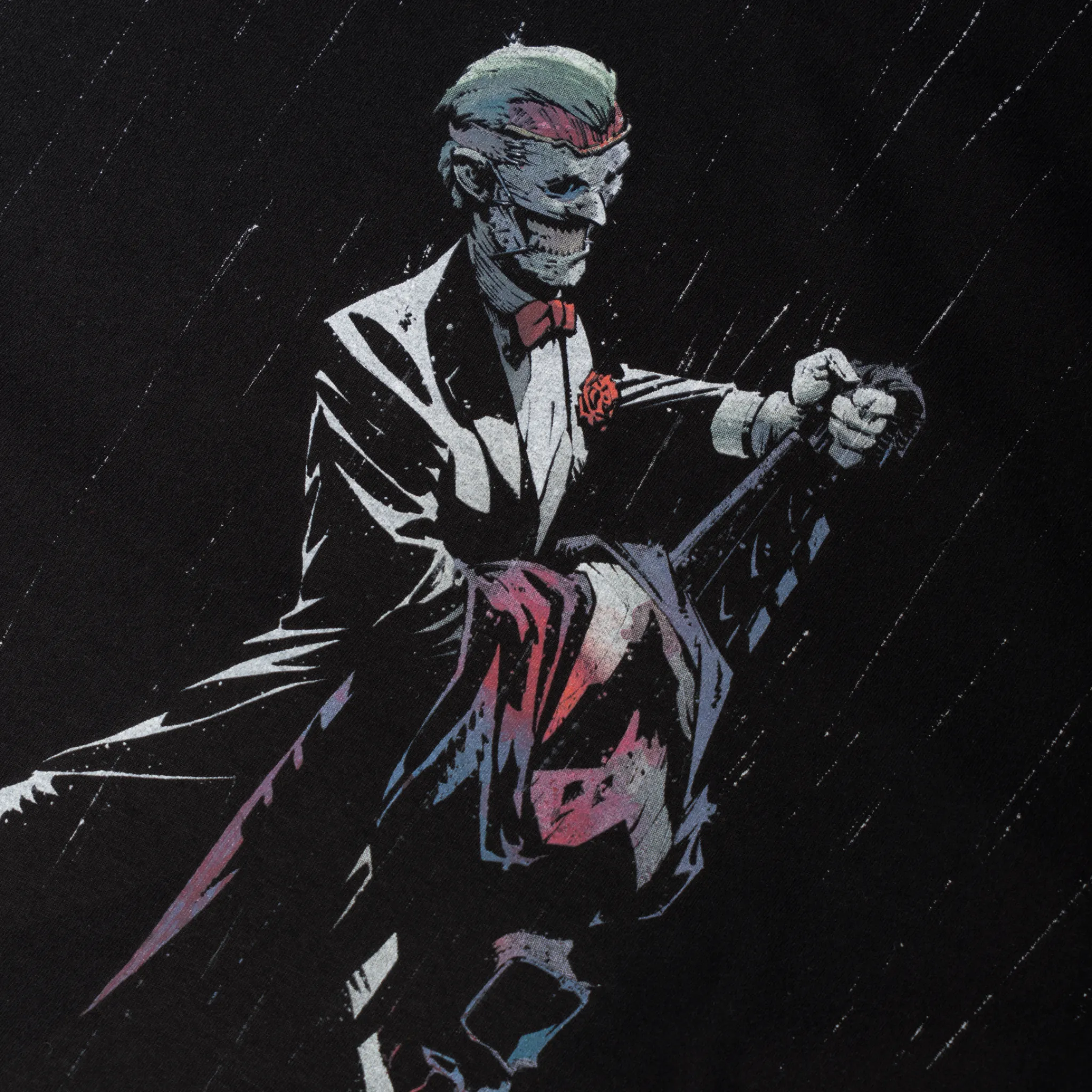 Batman x Welcome - Rain Dance All-Over Print Boxy Knit Tee Stretch Fabric Technology