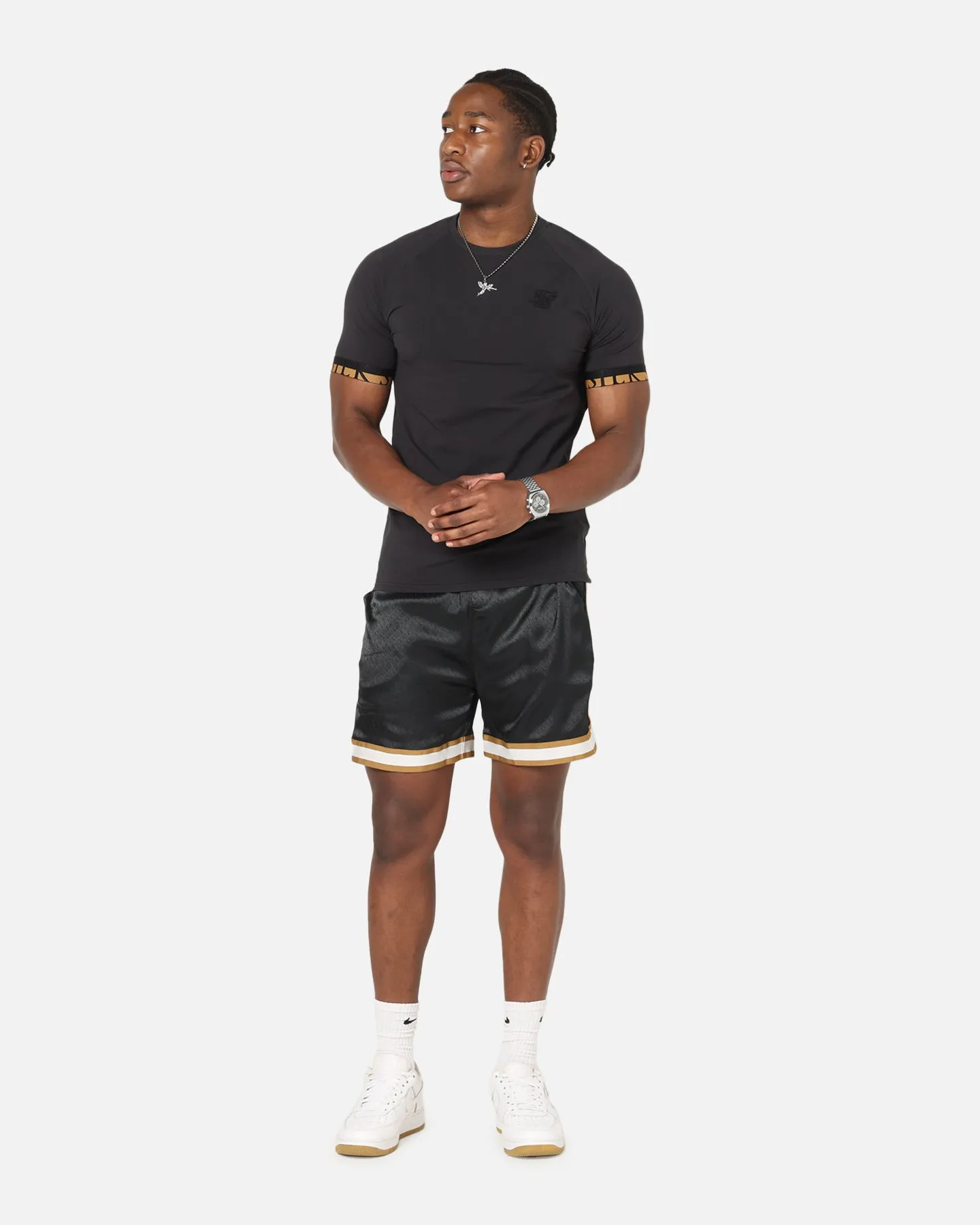 Sik Silk Resort Shorts Black Sun Protection Fabric