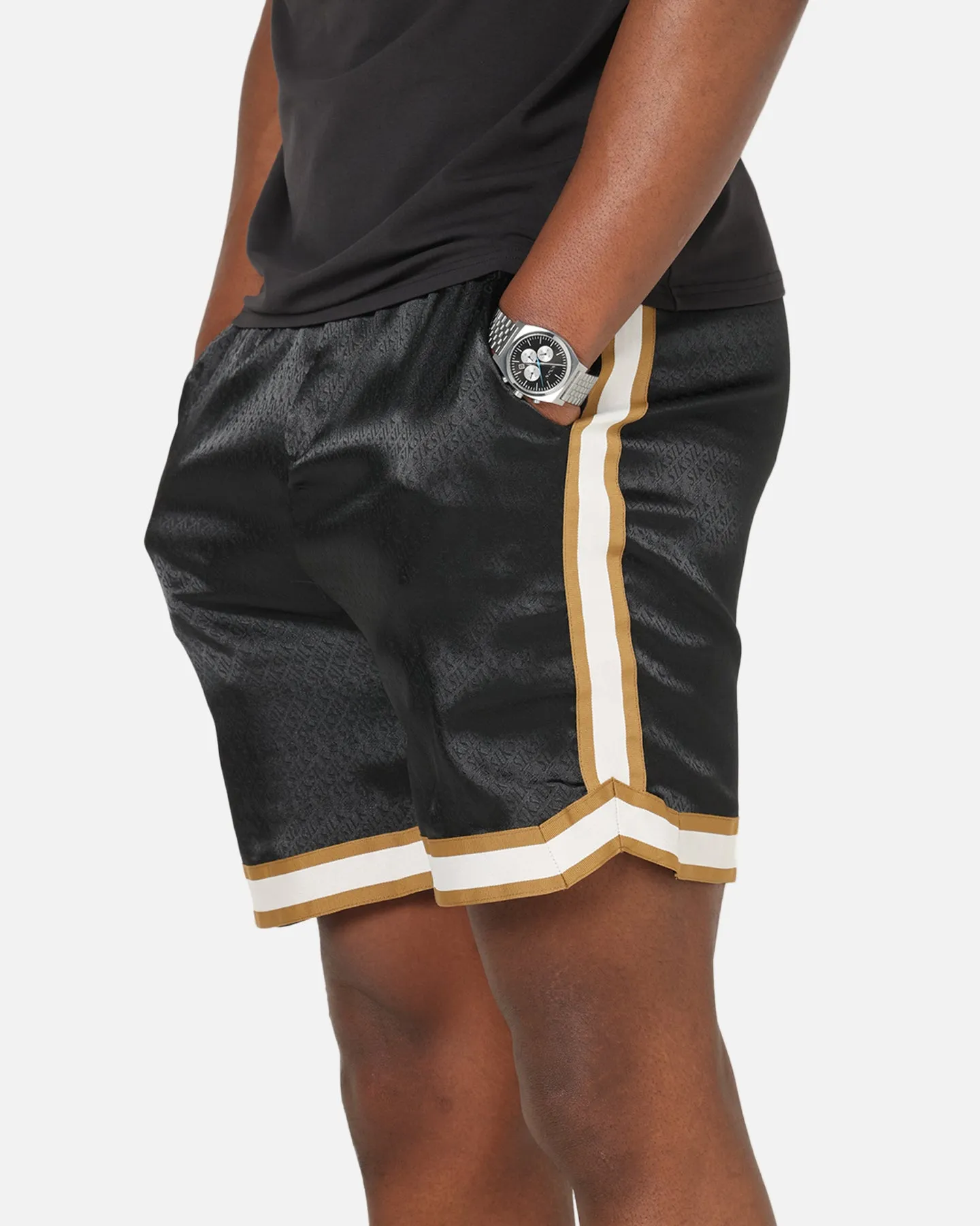 Sik Silk Resort Shorts Black Sporty Fit