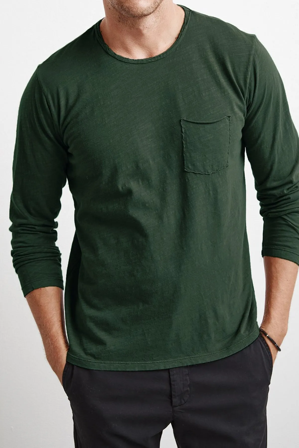 Active Design SIMEON RAW EDGE COTTON SLUB TEE