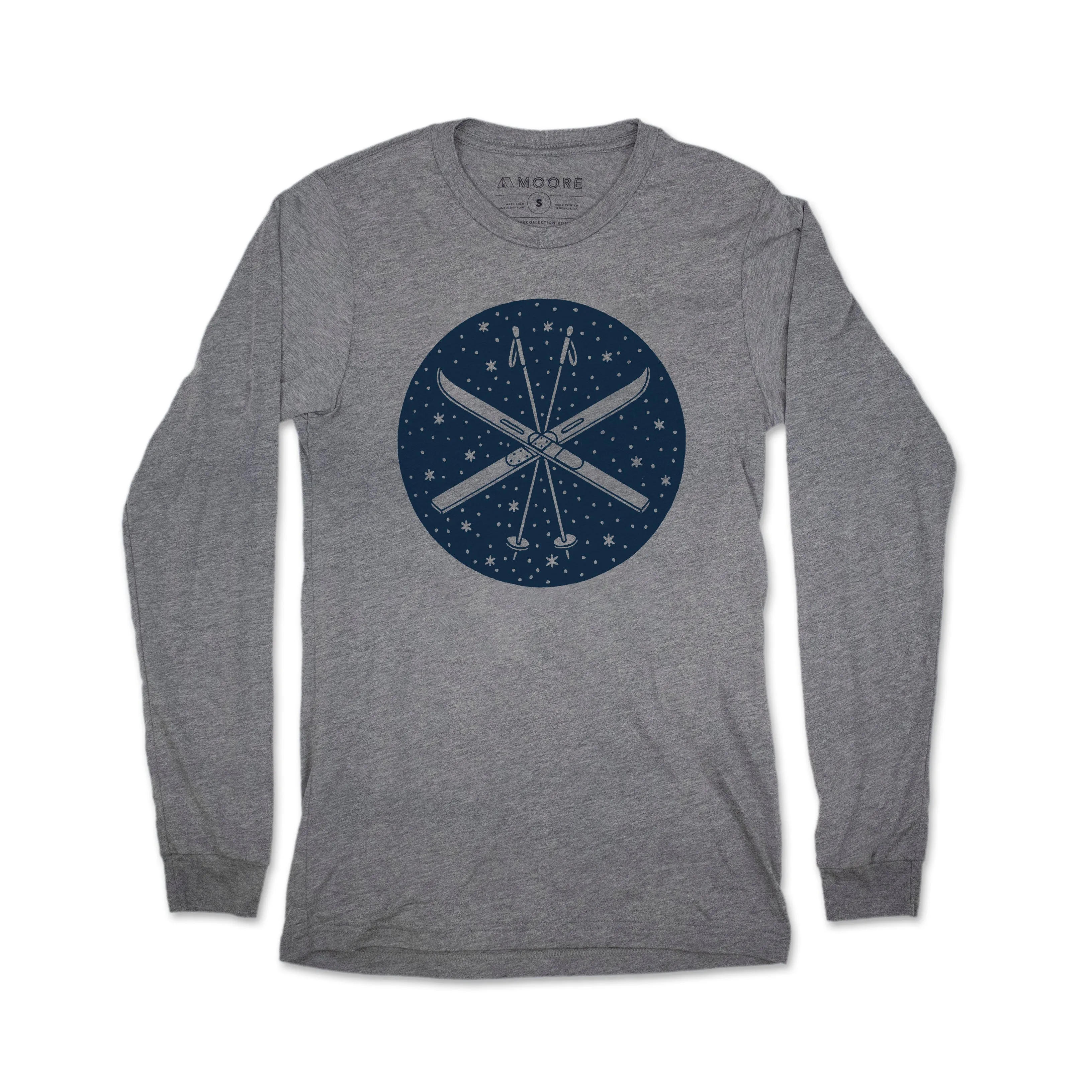Ski Long Sleeve Tee-Gray Triblend Active Layer Fit
