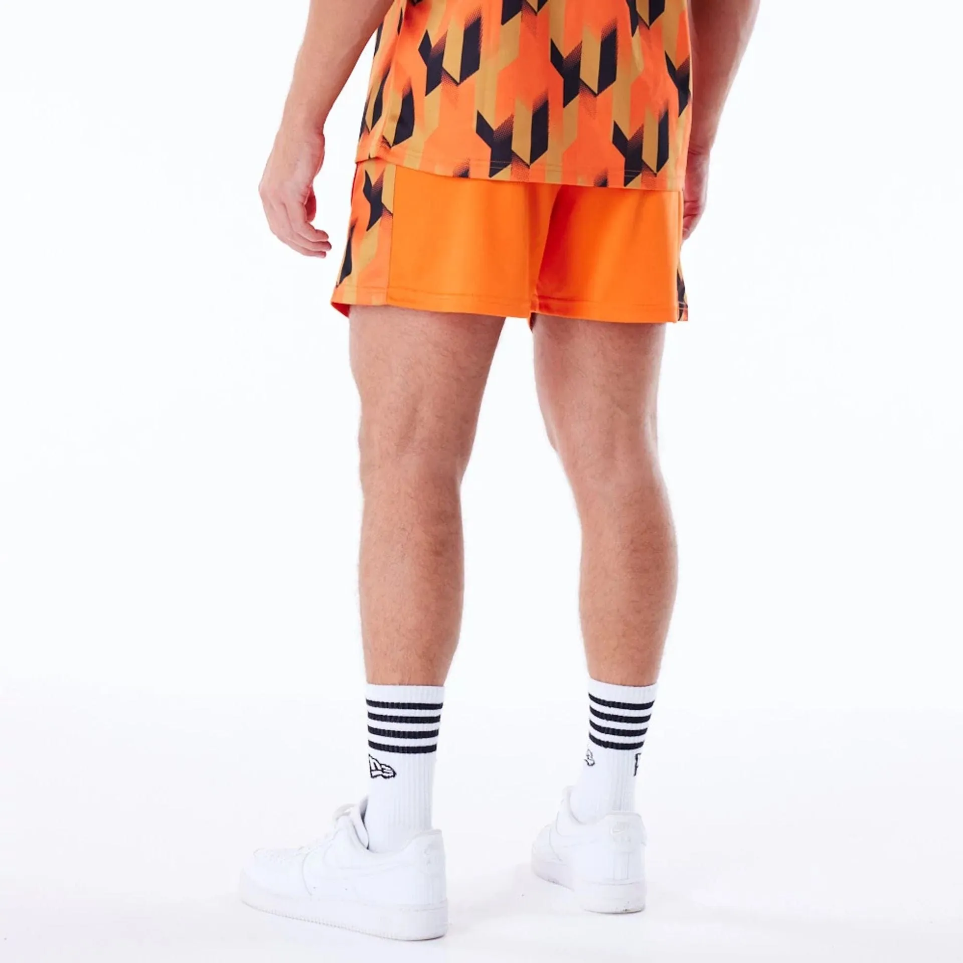 Stretch Woven Fabric Phoenix Suns NBA Soccer Orange Short Shorts