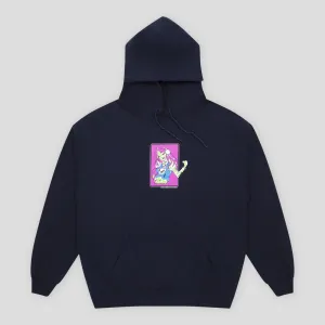 Herringbone WKND Muscle Hoodie - Navy