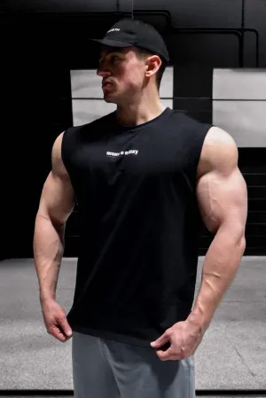 Sleeveless Muscle Tee - Black market share