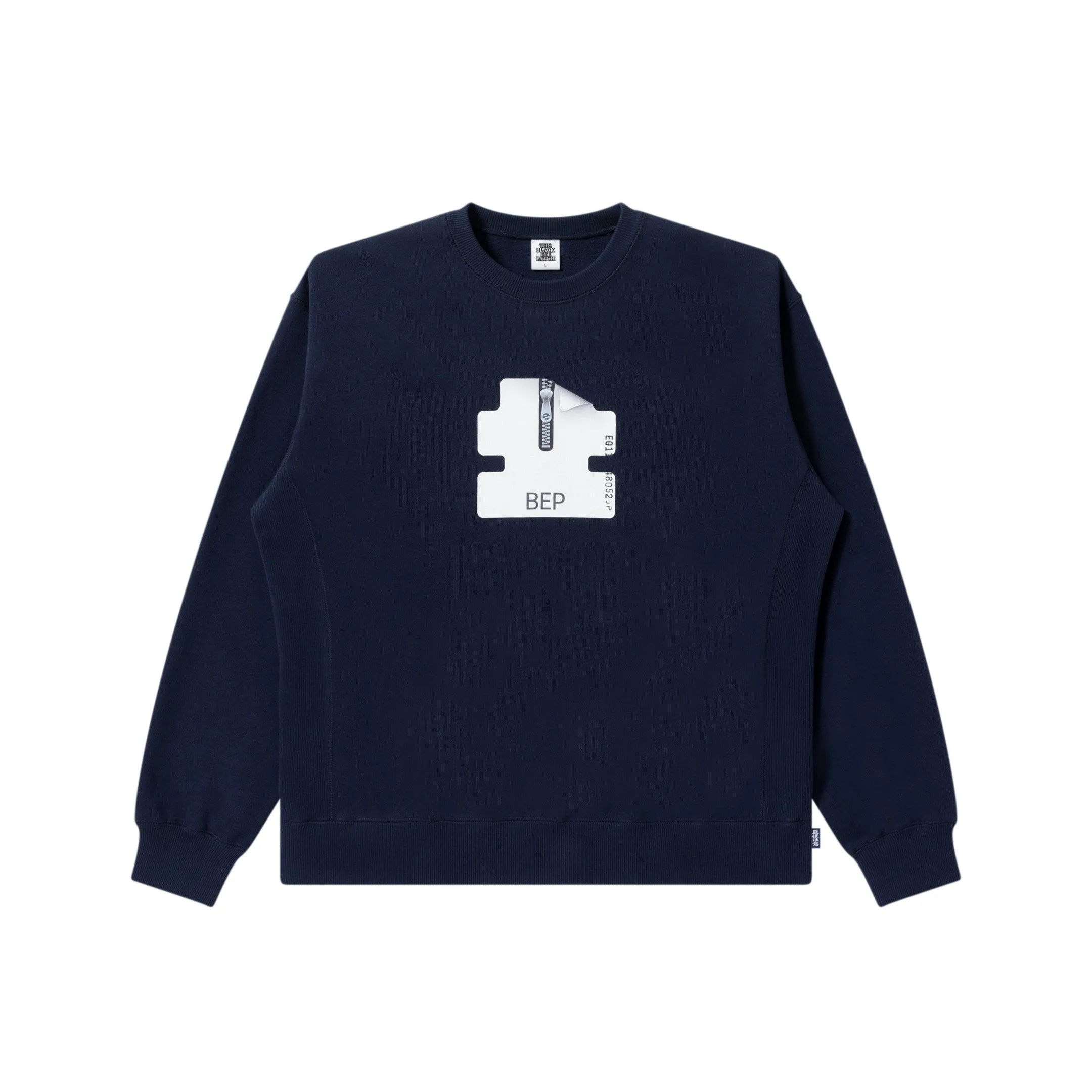 Cozy Layers OG ZIP FILE CREW SWEAT NAVY