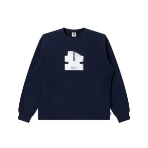 Cozy Layers OG ZIP FILE CREW SWEAT NAVY