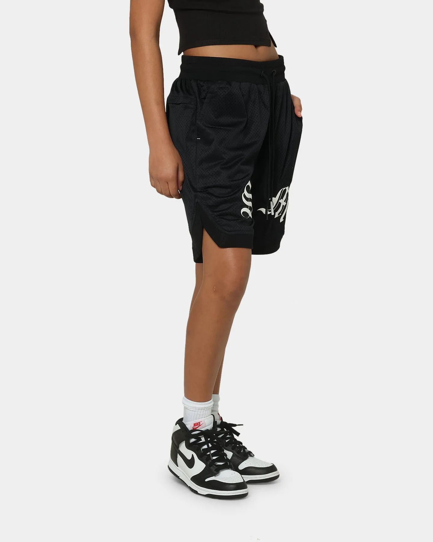 Saint Morta Graves Basketball Shorts Black Sneakers