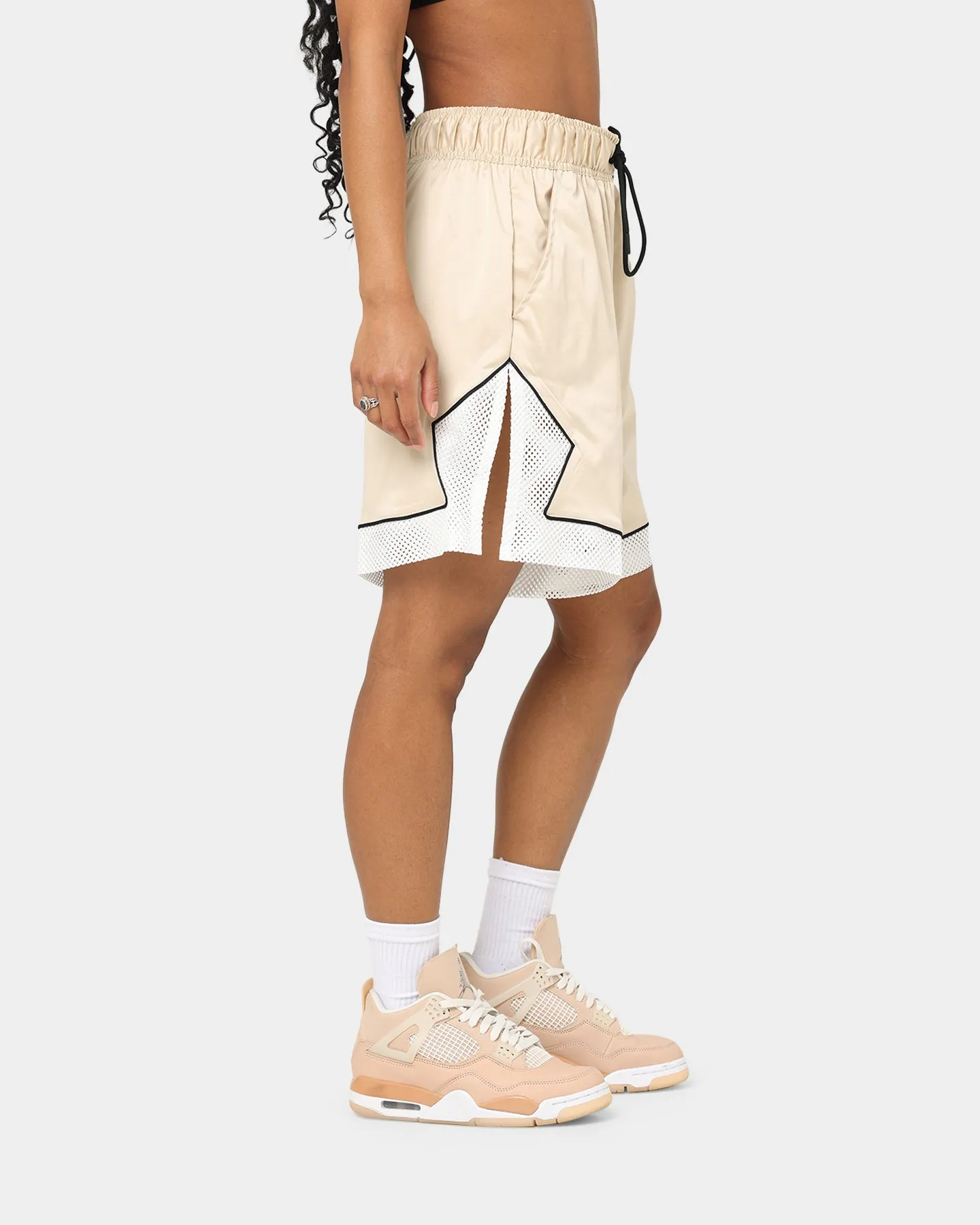 Soft Inner Lining Versatile Design Jordan Women's Essential Diamond Shorts Sanddrift