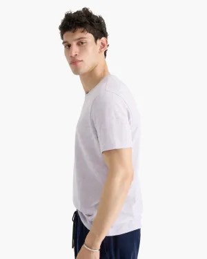 Slub Jersey Chroma Wash Short Sleeve Crew Neck Tee - Faded Lavender Outdoor Leisure Look