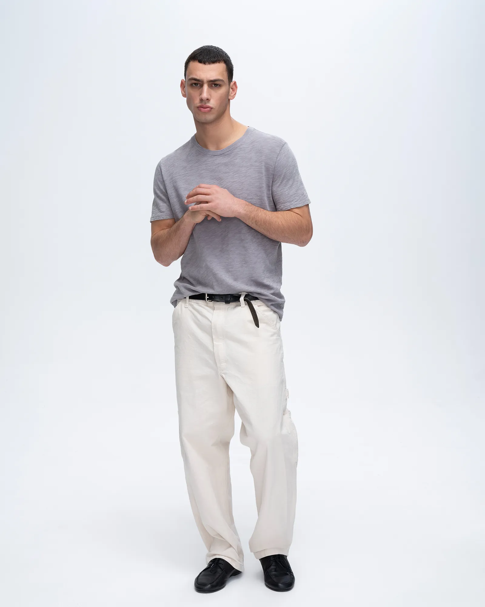 Slub Jersey Chroma Wash Short Sleeve Crew Neck Tee - Shark Urban Comfort