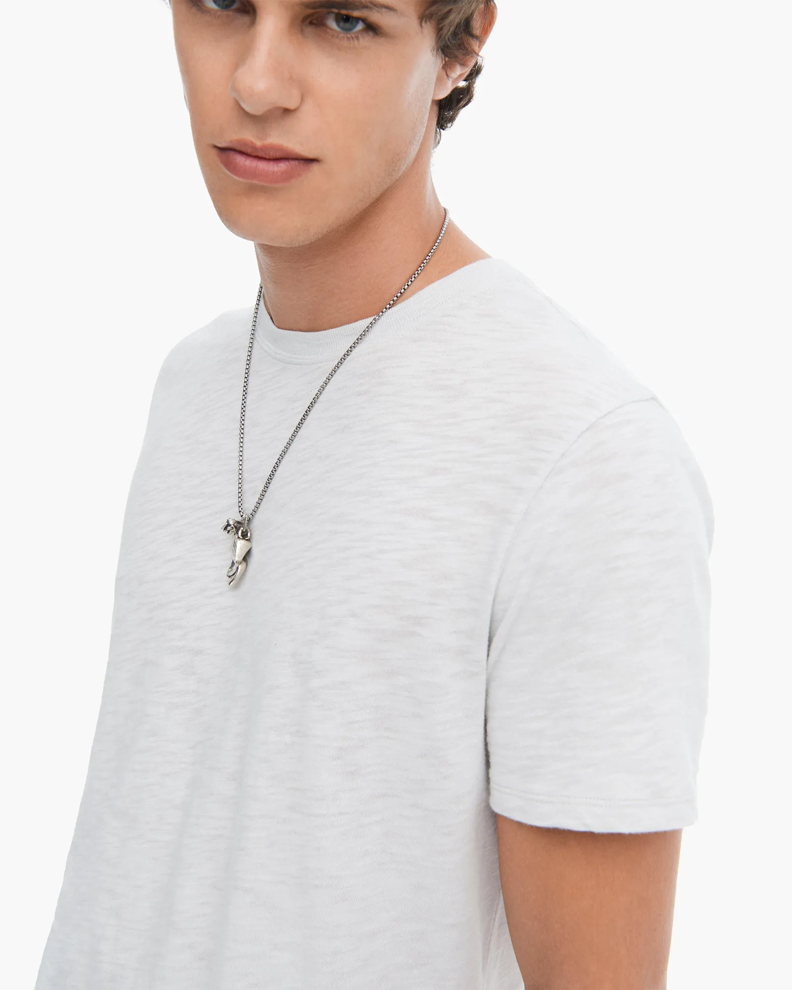 Slub Jersey Crew Neck Tee - Silver Sport Performance Timeless Comfort