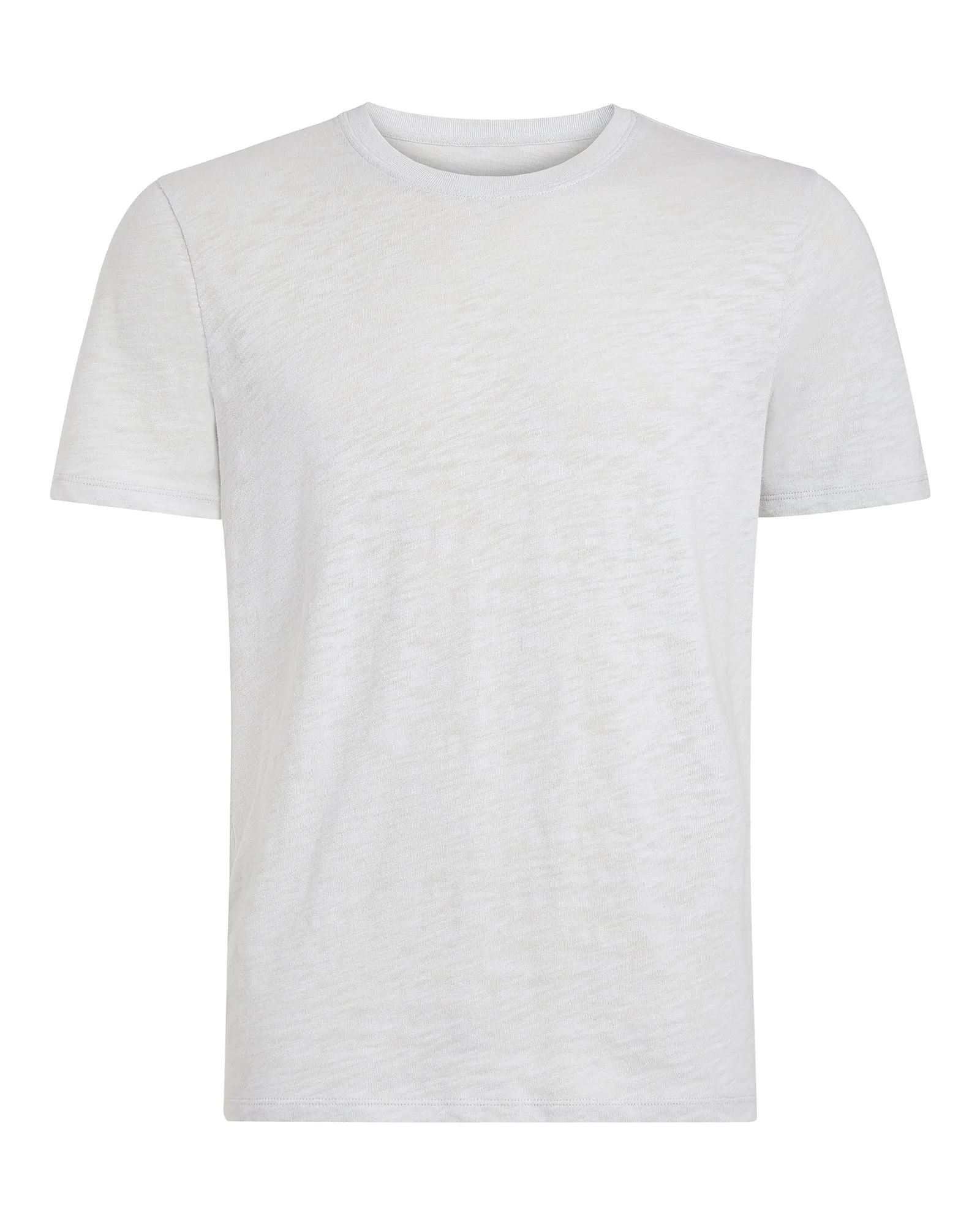 Slub Jersey Crew Neck Tee - Silver V neck style Comfy Wardrobe