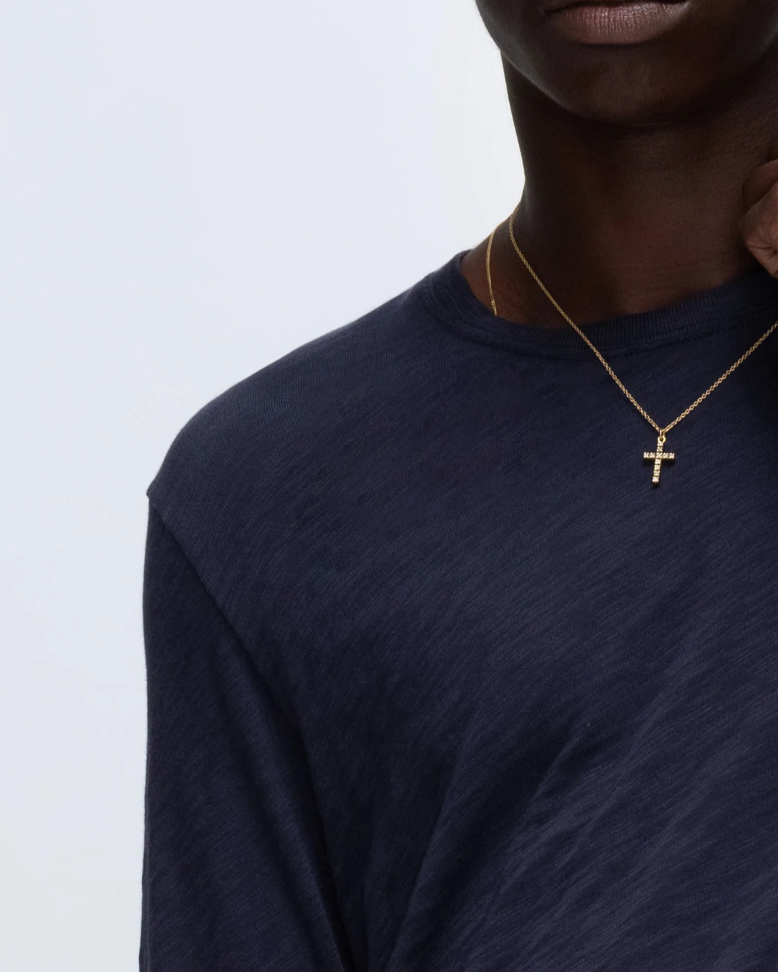 Slub Jersey Long Sleeve Destroyed Wash Tee - Midnight Sporty Layer