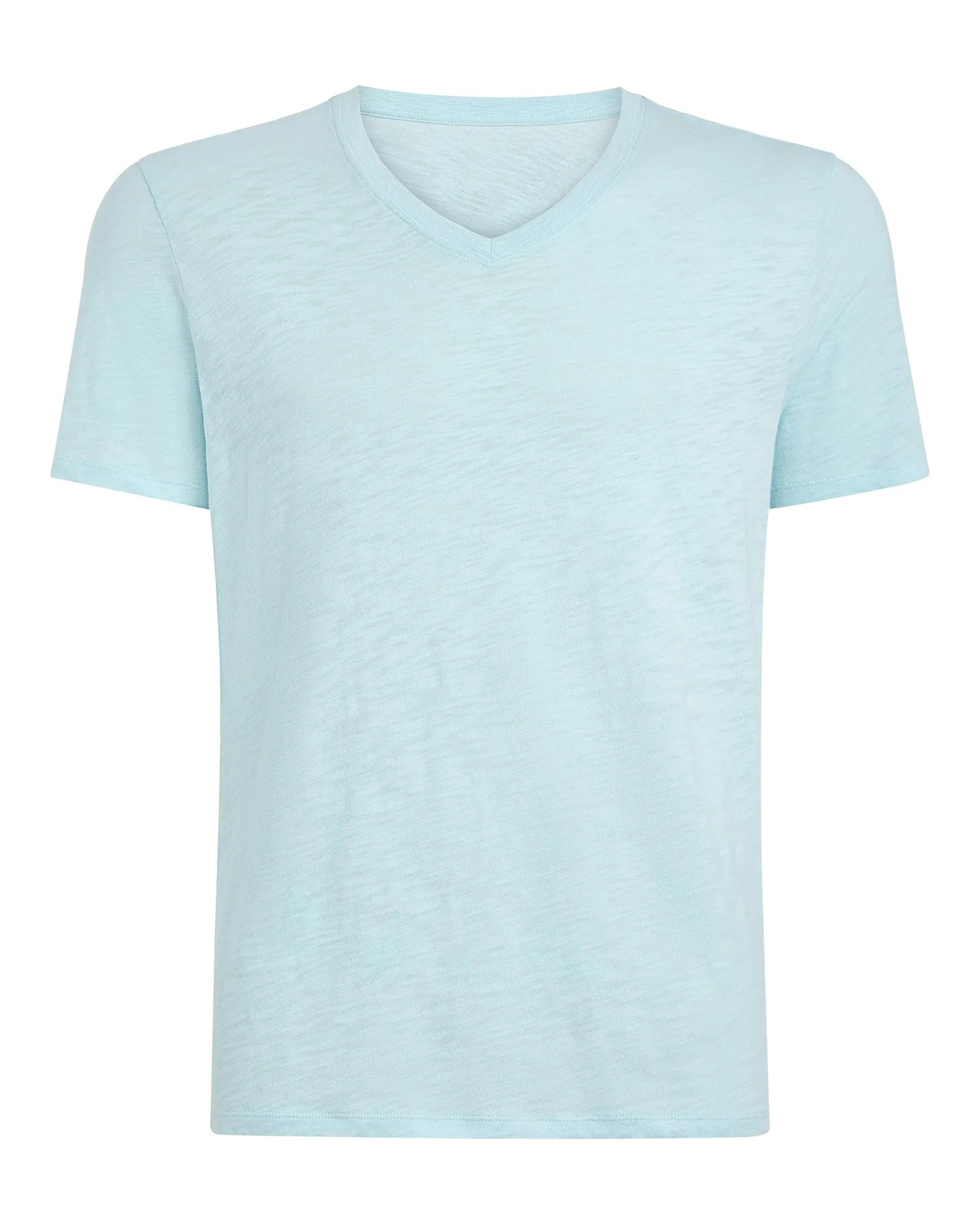 Slub Jersey V-Neck Tee - Ocean Blue Holiday Outfit Comfort Design Fit
