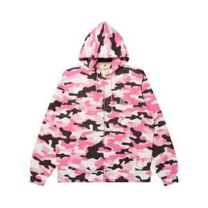 Hiking wear Soft Layer SMALL OG CAMO ZIP HOODIE PINK CAMO