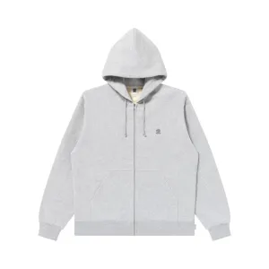 Essential Minimal Trendy Streetwear SMALL OG THERMAL ZIP HOODIE HEATHER GRAY