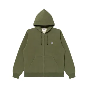 Street Style Youth Style SMALL OG THERMAL ZIP HOODIE OLIVE