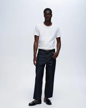 Classic Jersey Crew Neck Tee - White Flexible Collar