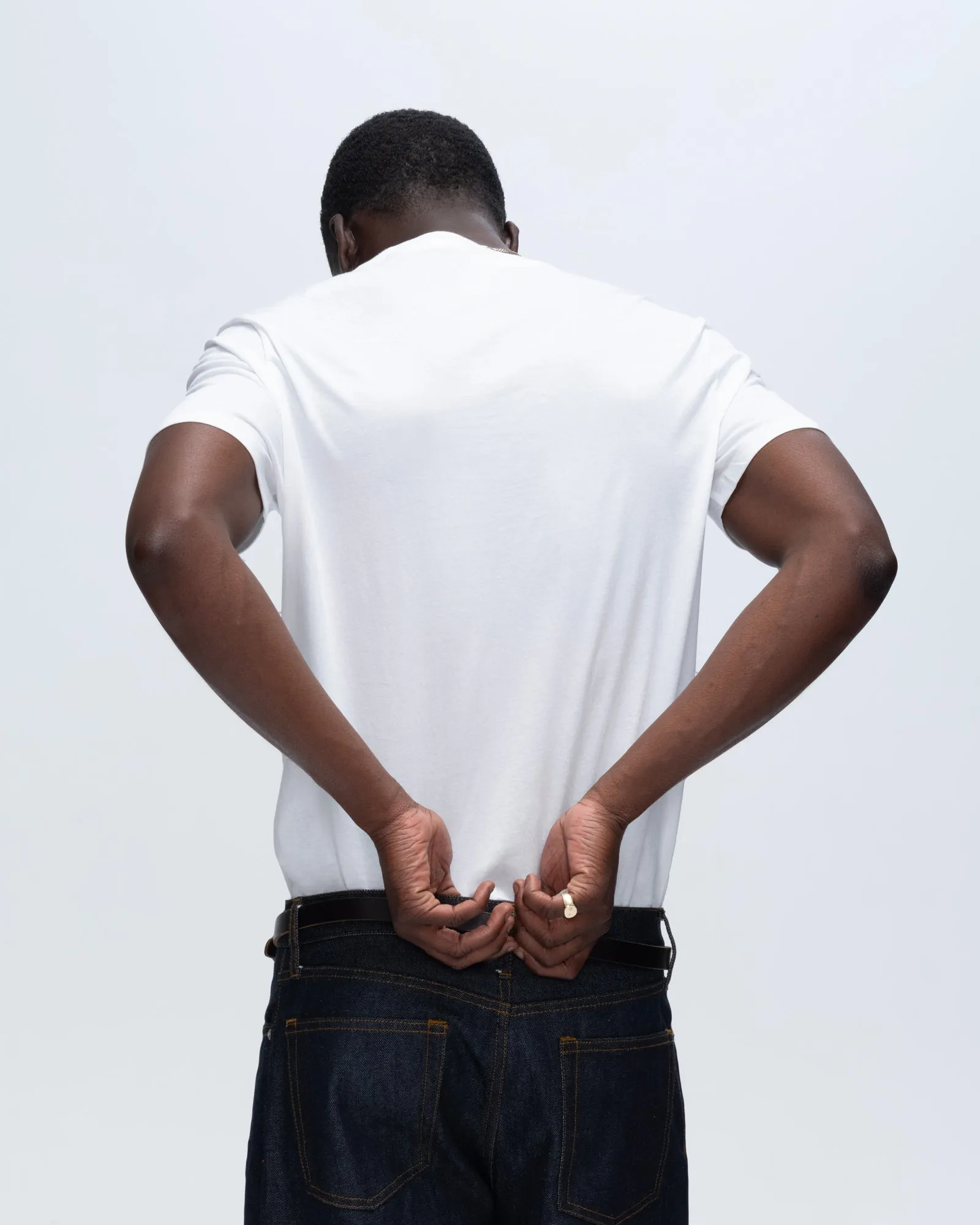 Breathable Layer Weekend Comfort Classic Jersey Crew Neck Tee - White