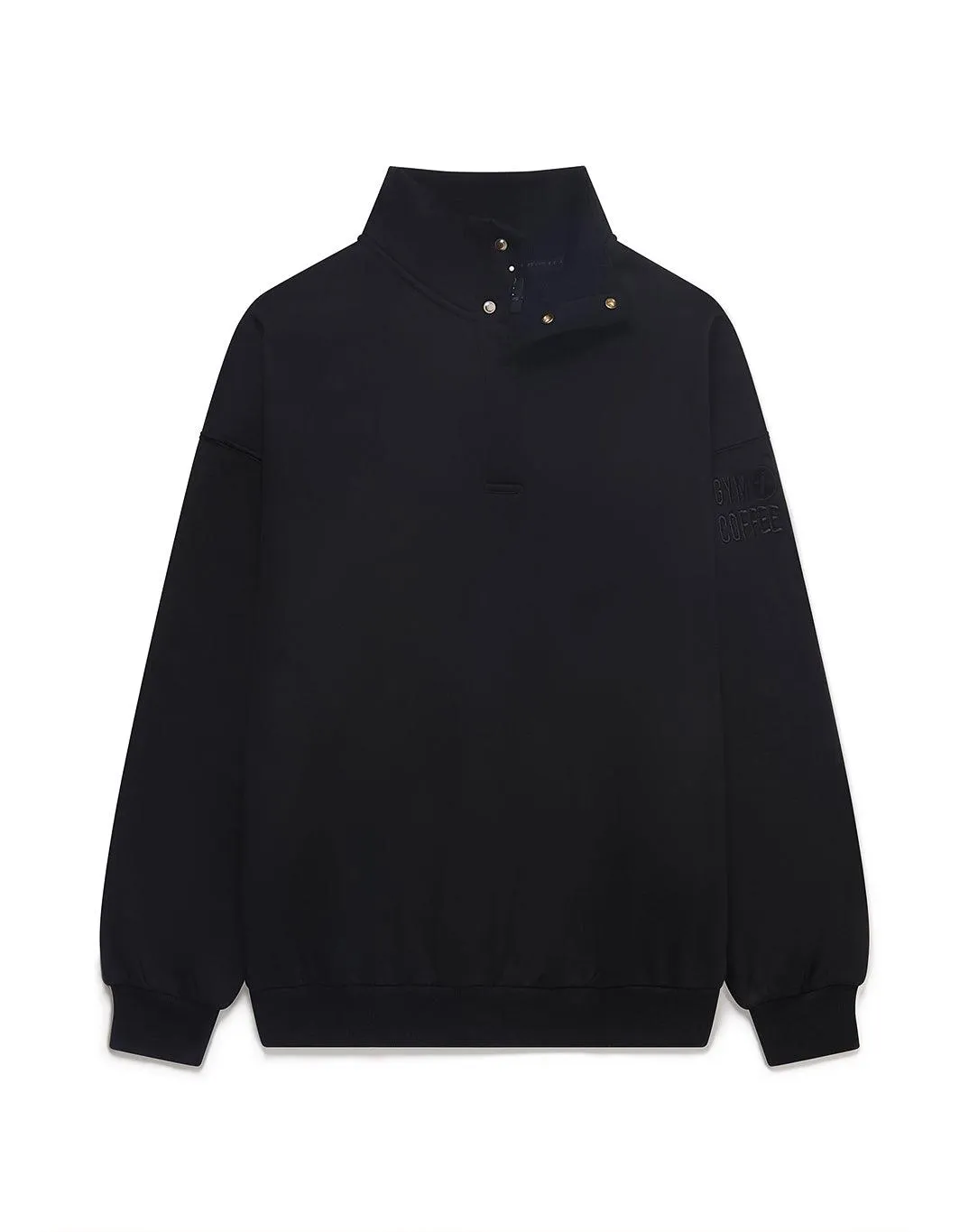 right for formal events Snap Collar Sierra Sweatshirt in Black
