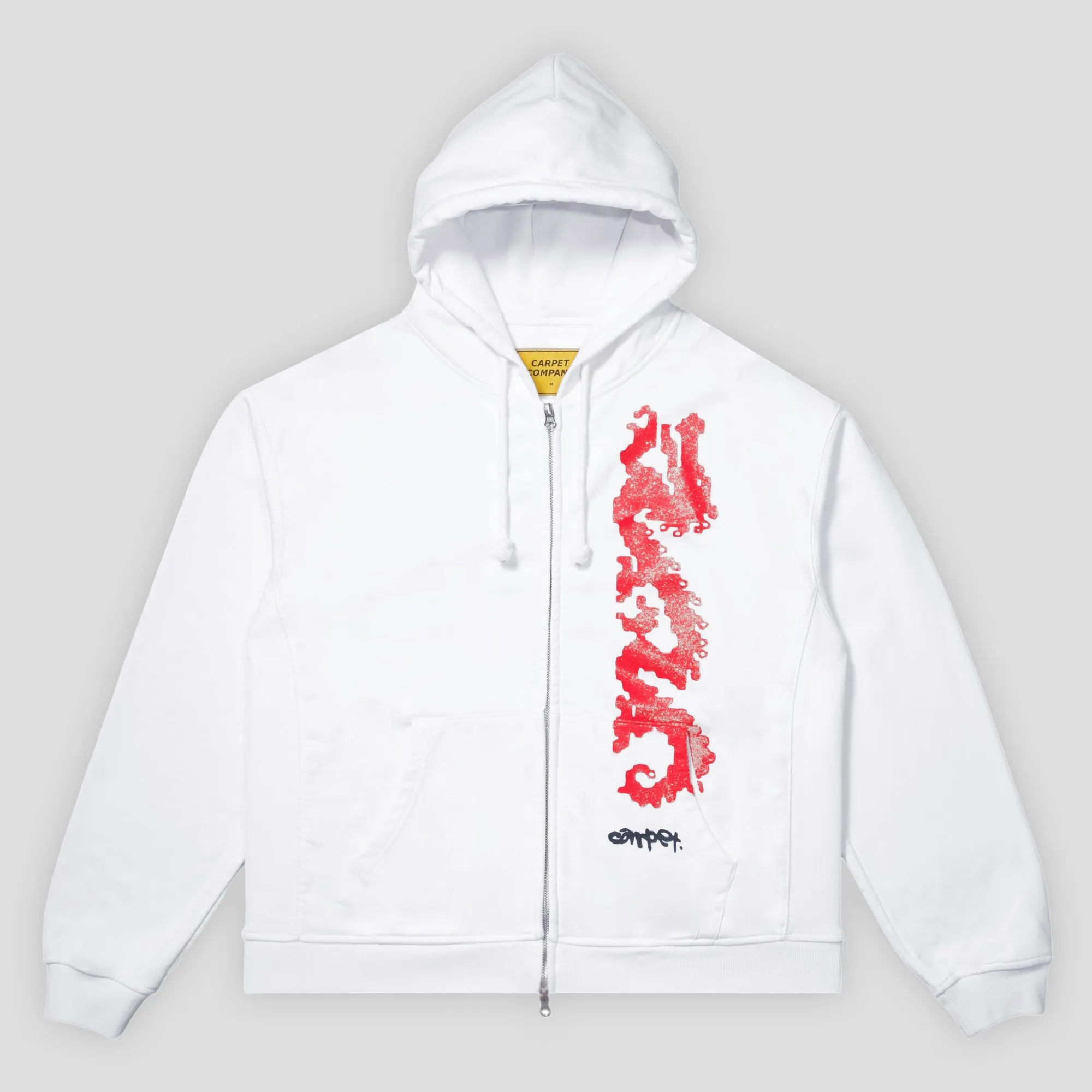 Grass Jog Carpet Company Dragon Zip Up Hoodie - White