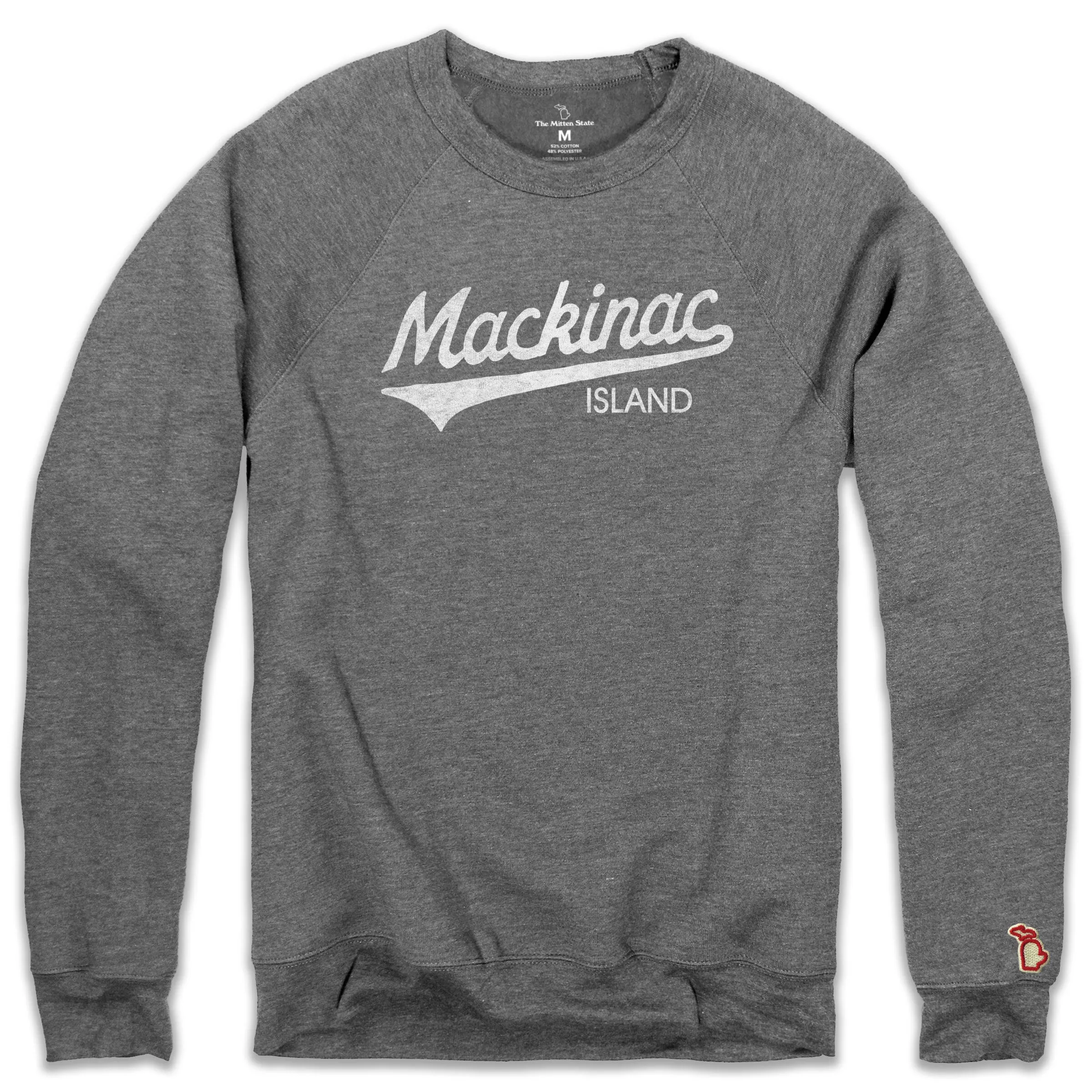 Comfy Comfort Soft Touch MACKINAC ISLAND SCRIPT FLEECE SWEATSHIRT (UNISEX)